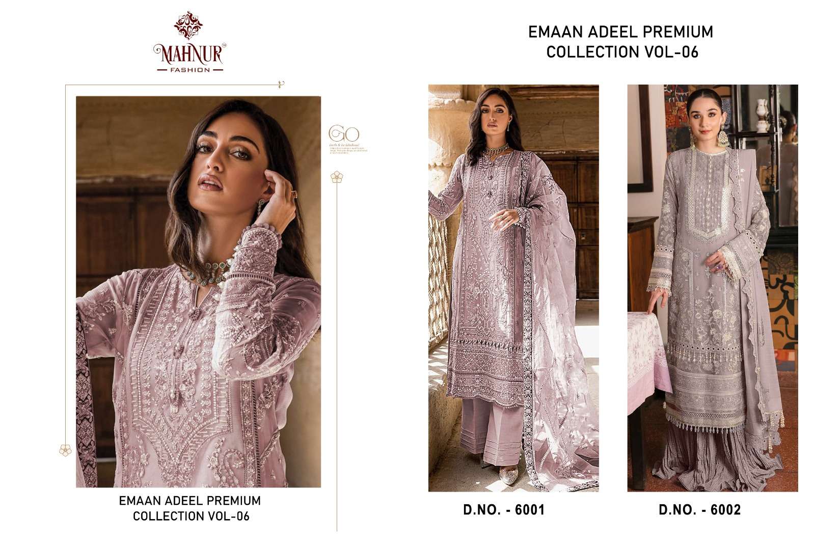 Mahnur Emaan Adeel Premium Collection Vol 6 Pakistani Suit Wholesale catalog