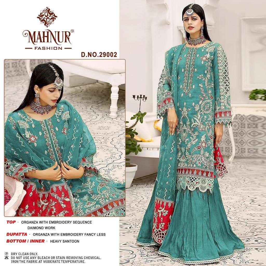 Mahnur Vol 29 Designer Organza Pakistani Suit Wholesale catalog