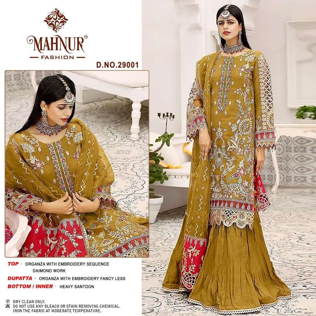 Mahnur Vol 29 Designer Organza Pakistani Suit Wholesale catalog