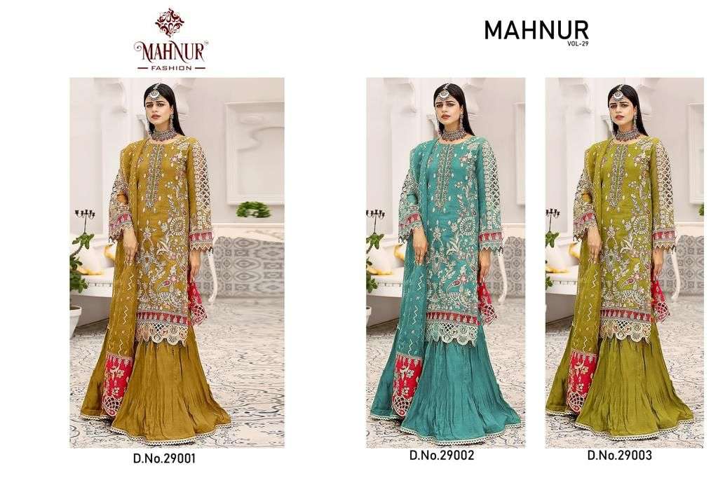 Mahnur Vol 29 Designer Organza Pakistani Suit Wholesale catalog