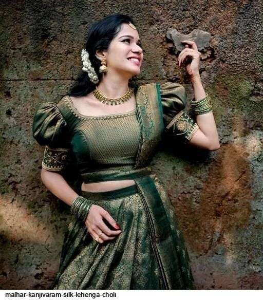  MALHAR KANJIVARAM SILK LEHENGA CHOLI Wholesale catalog