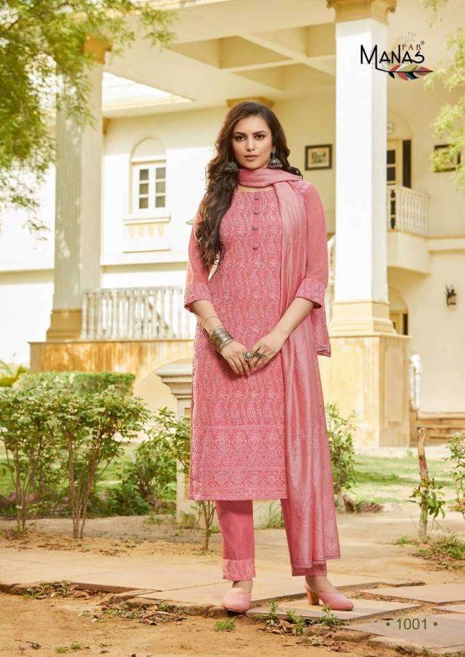 Mango schiffli Georgette Kurti Wholesale catalog