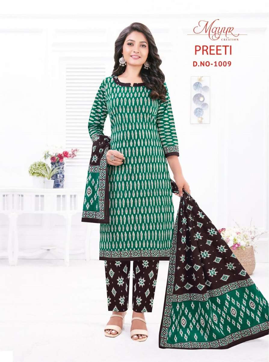 Mayur Preeti Vol-1 – kurti Pant Dupatta Wholesale catalog