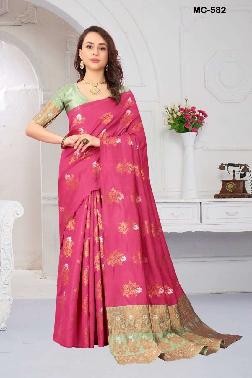 Mcazo 582 Fancy Softy Silk Saree Wholesale catalog