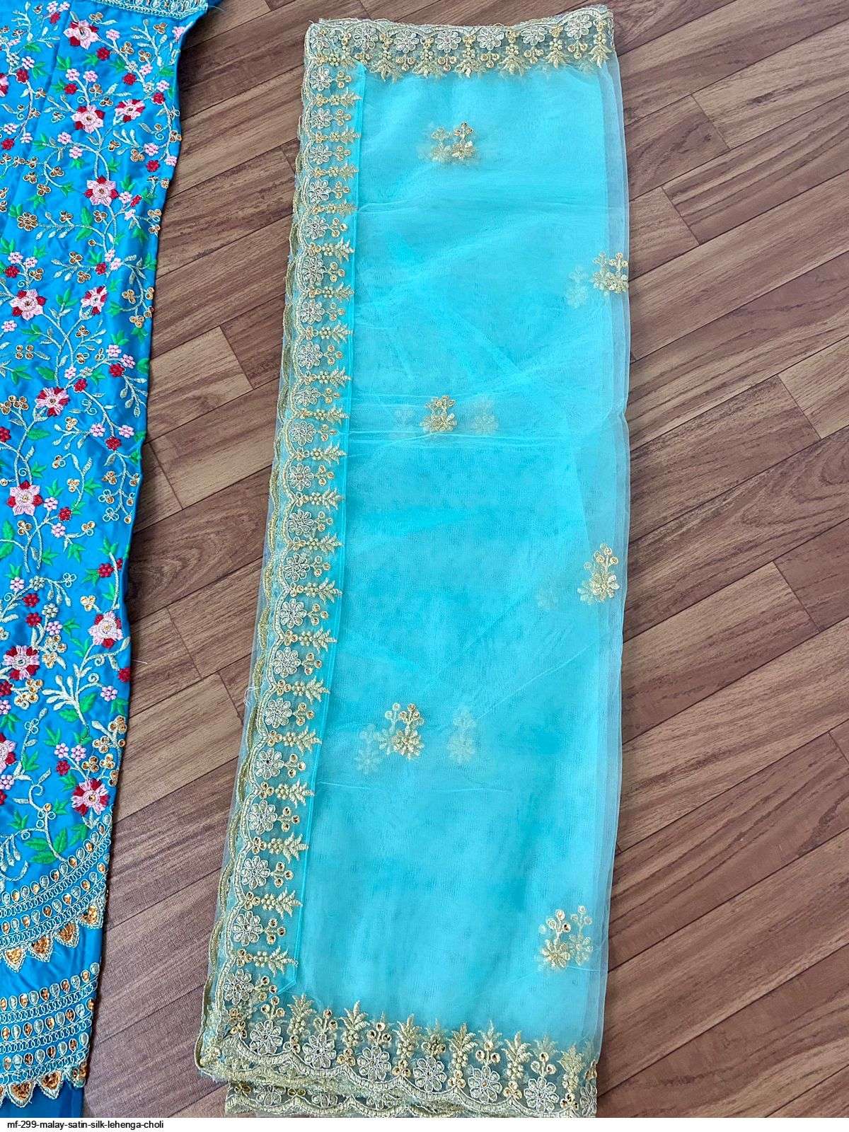 MF 299 MALAY SATIN SILK LEHENGA CHOLI Wholesale catalog