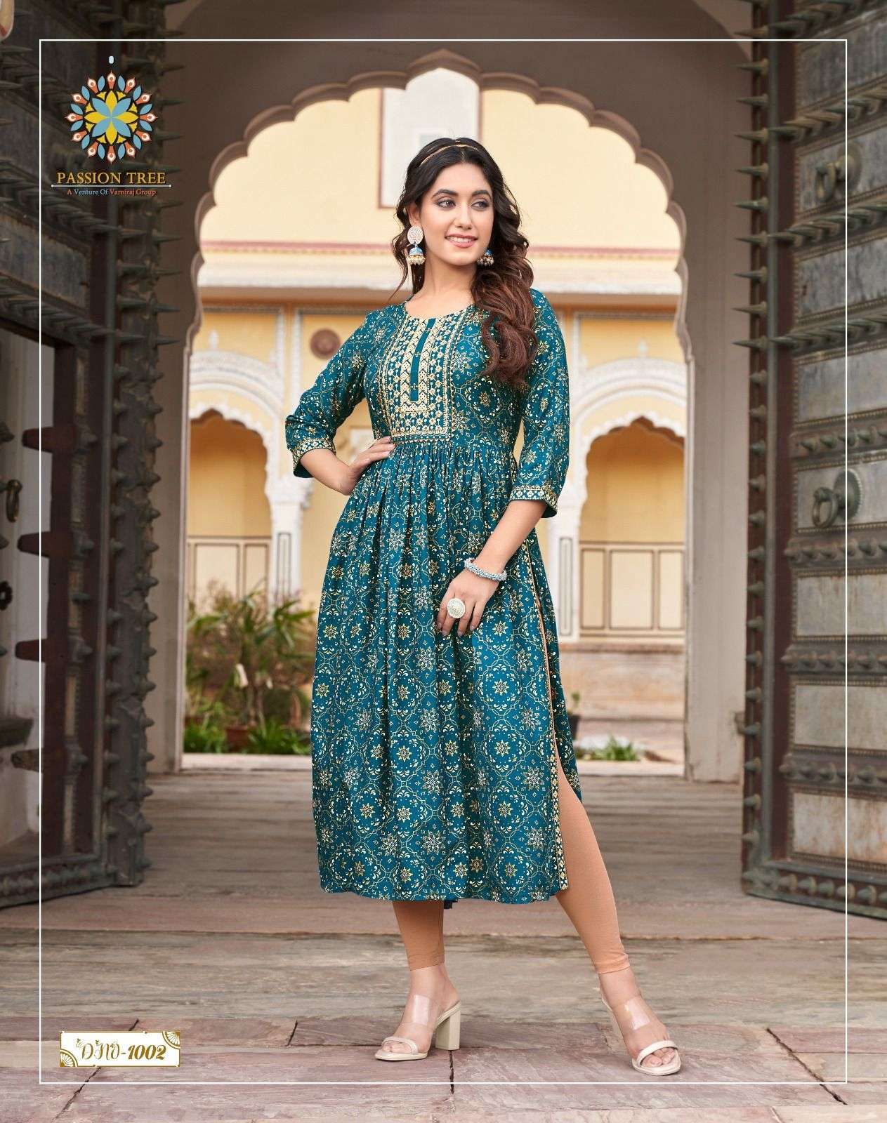 MONZA VOL.1 Nayra cut Embroidery Work Kurti Wholesale catalog