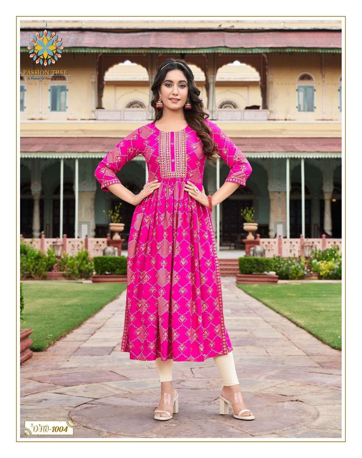 MONZA VOL.1 Nayra cut Embroidery Work Kurti Wholesale catalog