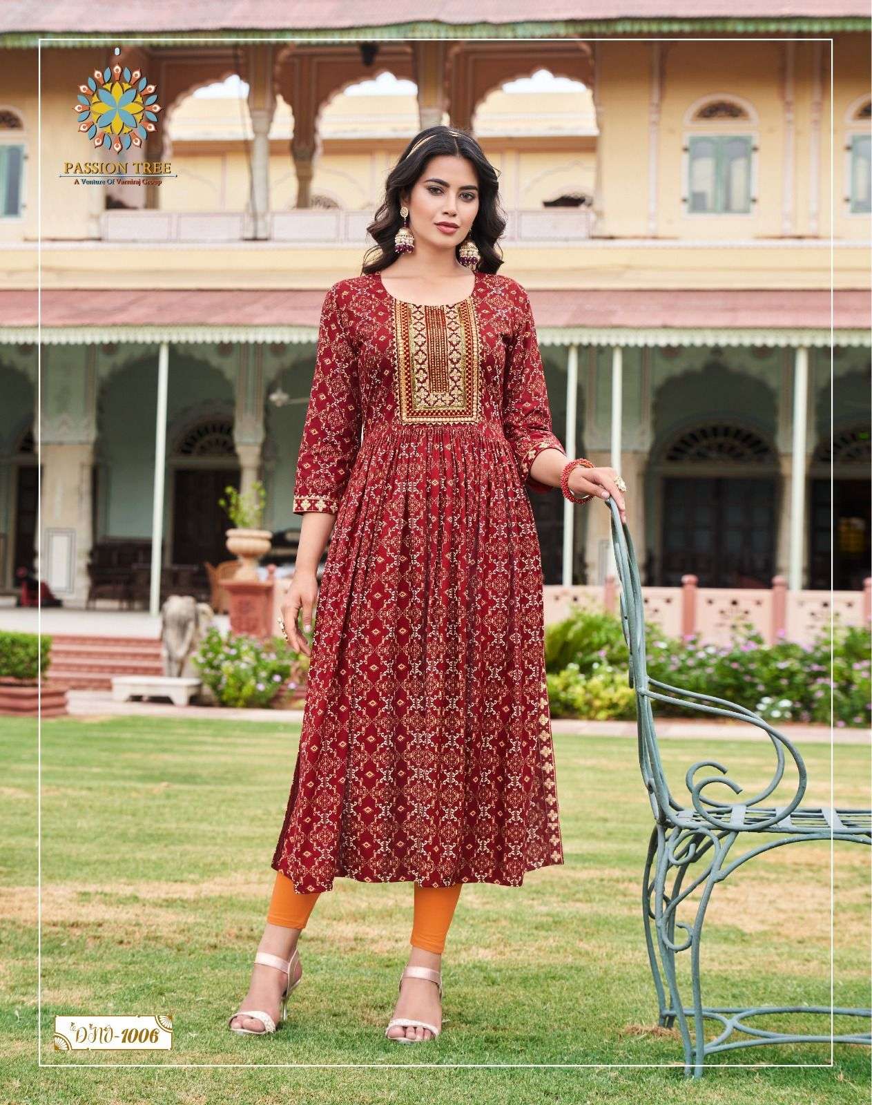 MONZA VOL.1 Nayra cut Embroidery Work Kurti Wholesale catalog