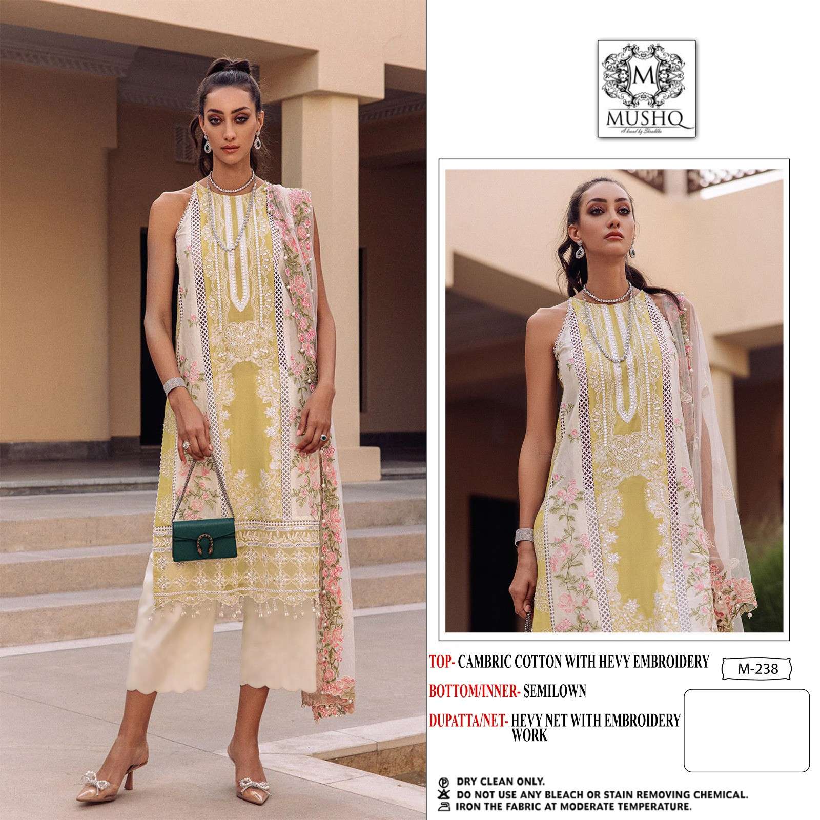Mushq M 238 And 239 AB Designer Pakistani Suit Wholesale catalog