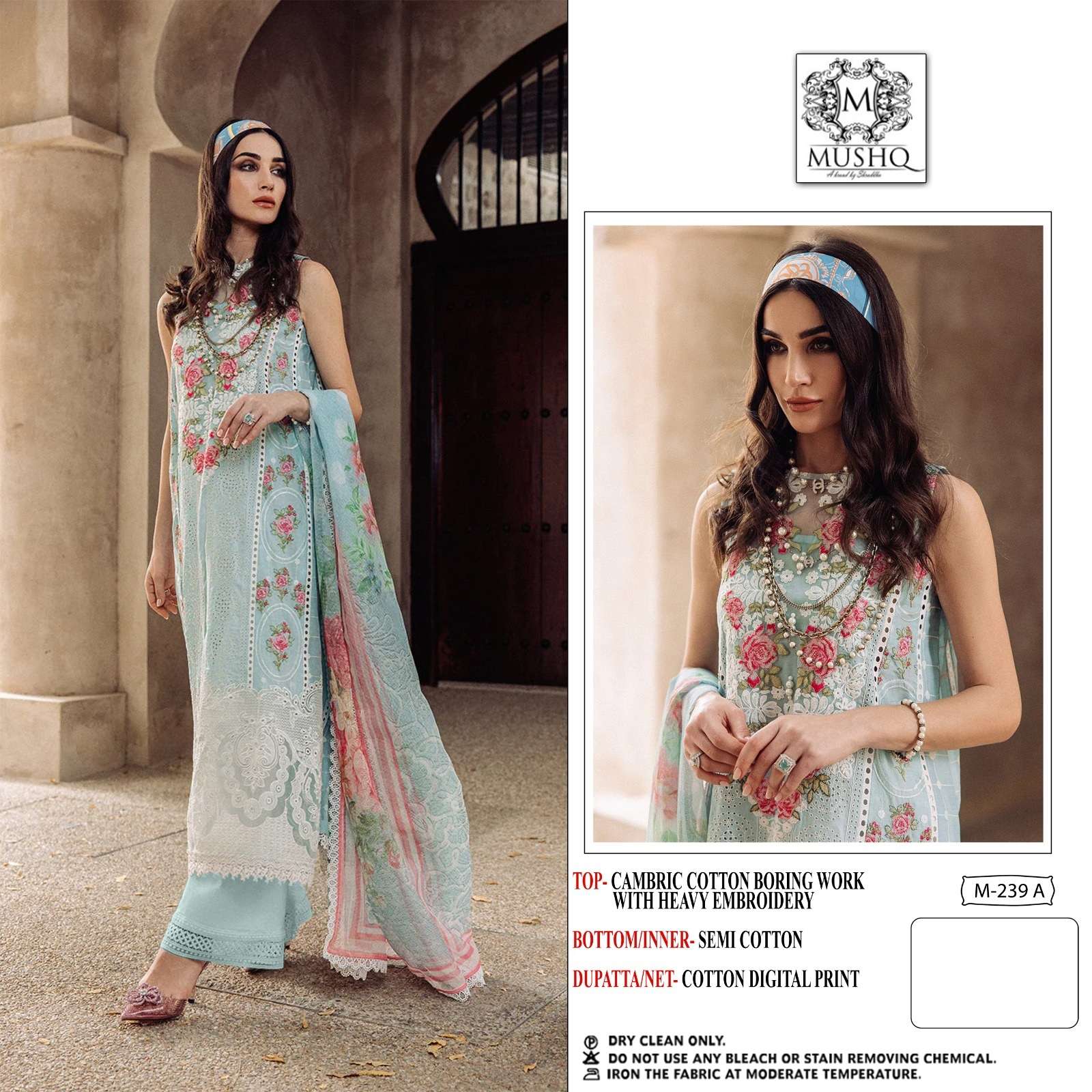 Mushq M 238 And 239 AB Designer Pakistani Suit Wholesale catalog