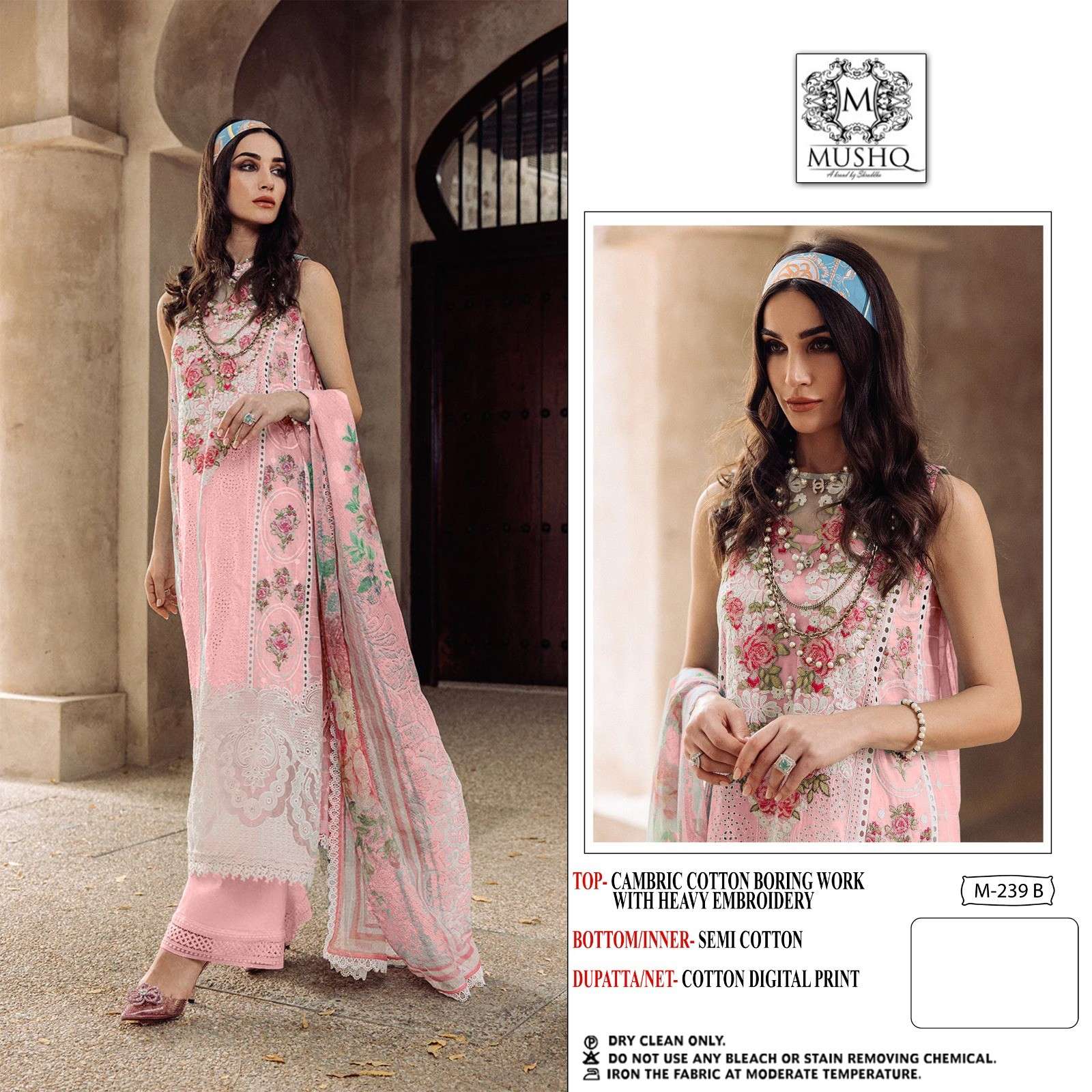 Mushq M 238 And 239 AB Designer Pakistani Suit Wholesale catalog