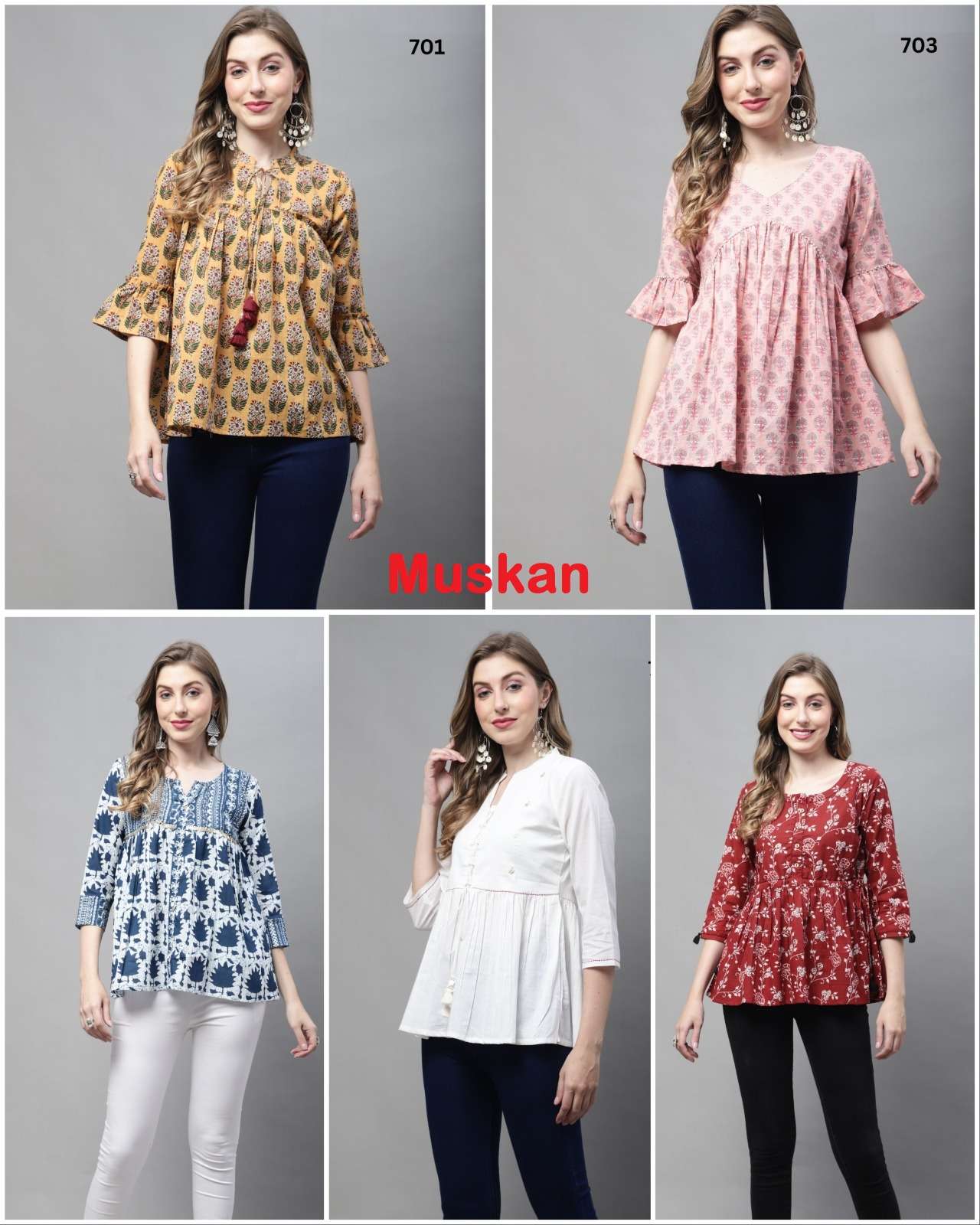 Muskan Cotton Kurti Wholesale catalog