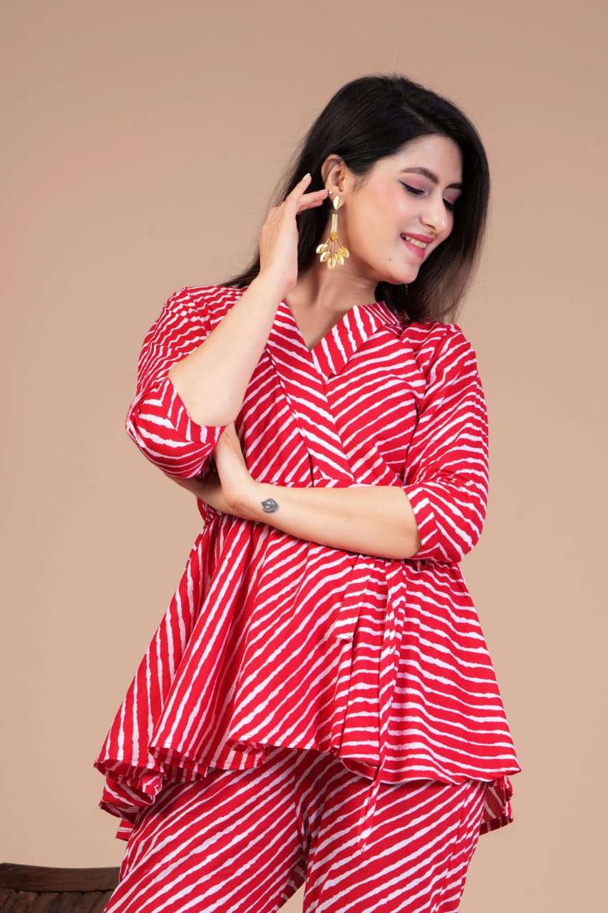 New Launch Co ord set Cotton Dark Pink Kurti Wholesale catalog