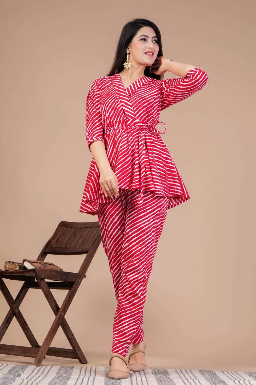 New Launch Co ord set Cotton Dark Pink Kurti Wholesale catalog