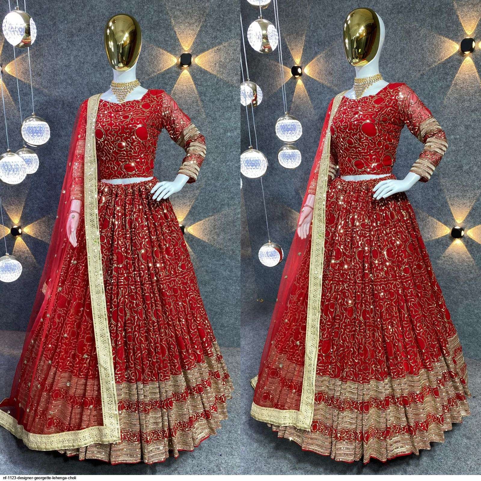 NF 1123 DESIGNER GEORGETTE LEHENGA CHOLI Wholesale catalog