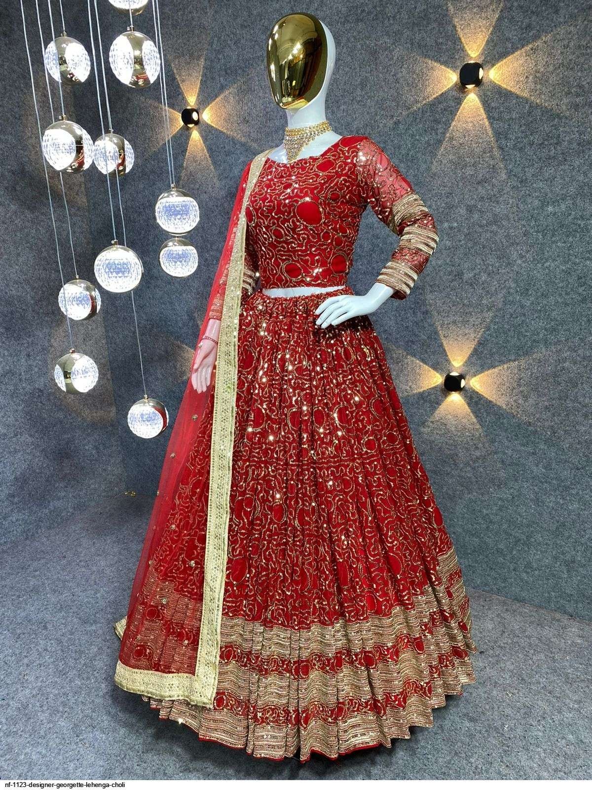 NF 1123 DESIGNER GEORGETTE LEHENGA CHOLI Wholesale catalog