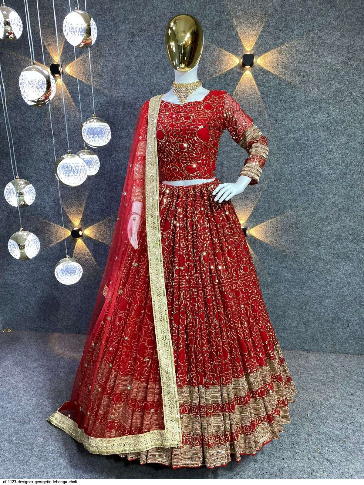 NF 1123 DESIGNER GEORGETTE LEHENGA CHOLI Wholesale catalog
