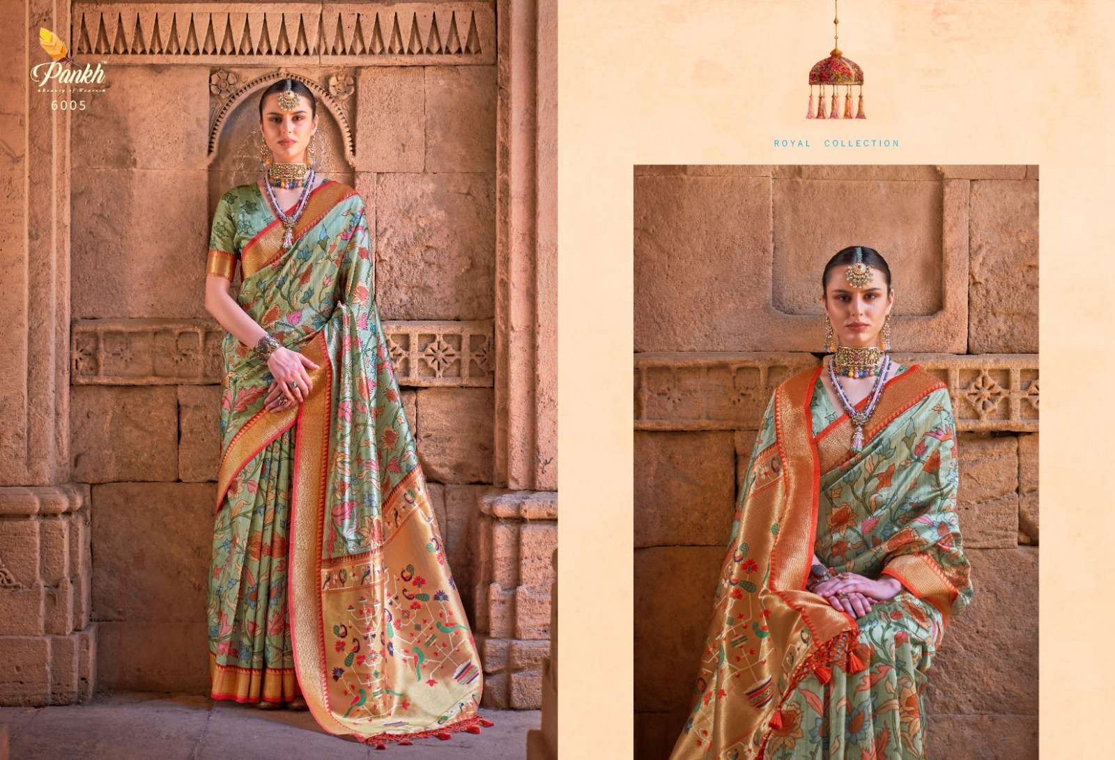 Pankh Heritage Digital Printed Paithani Saree Wholesale catalog