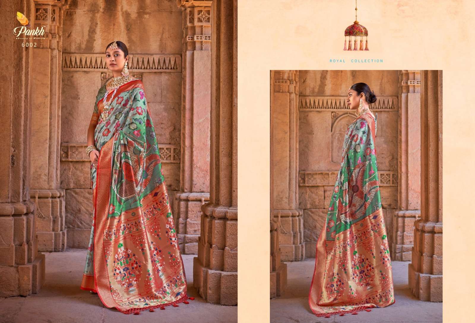 Pankh Heritage Digital Printed Paithani Saree Wholesale catalog