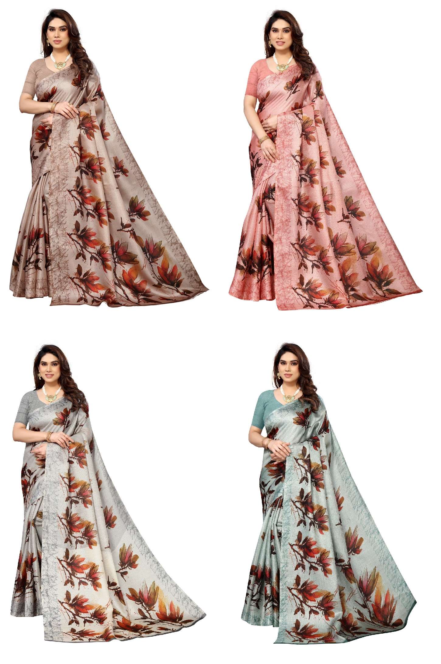 Printed Silk Vol 2 Floral Khadi Silk Saree Wholesale catalog