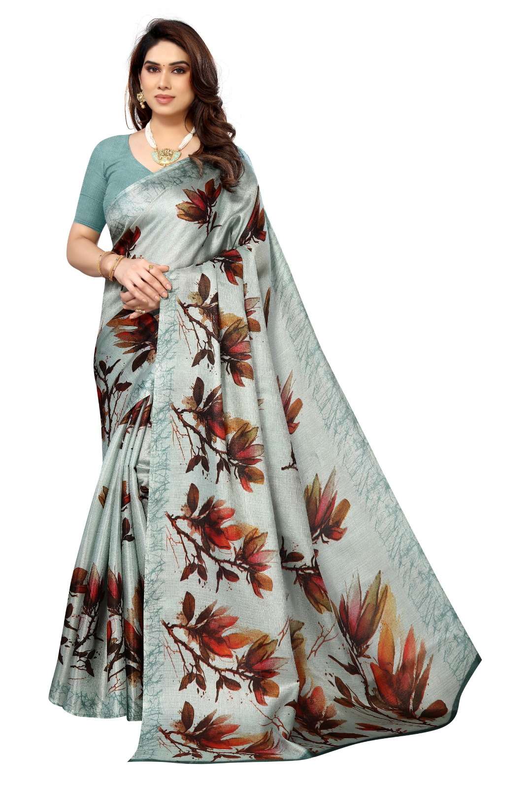 Printed Silk Vol 2 Floral Khadi Silk Saree Wholesale catalog