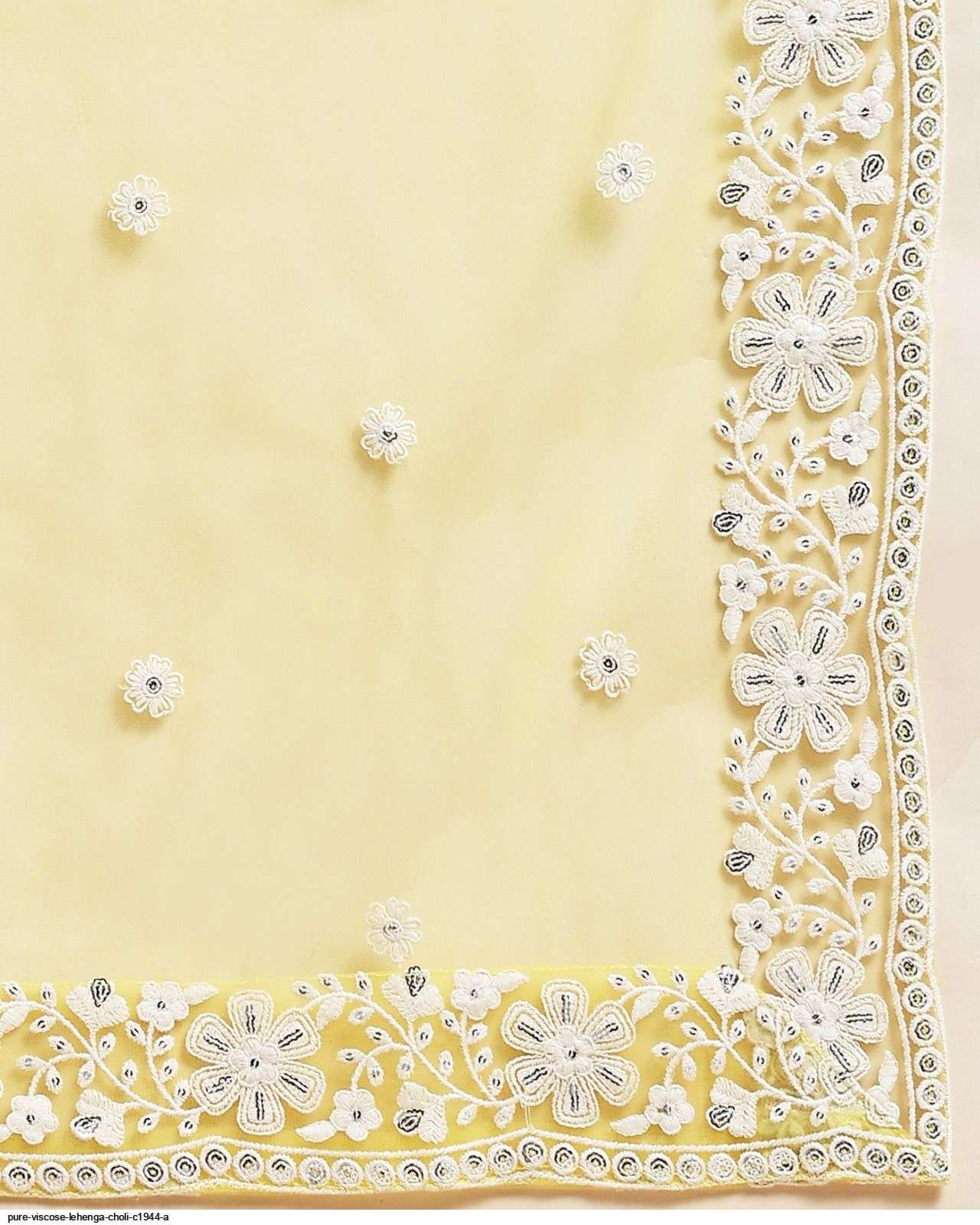 PURE VISCOSE YELLOW LEHENGA CHOLI C1944 A Wholesale catalog