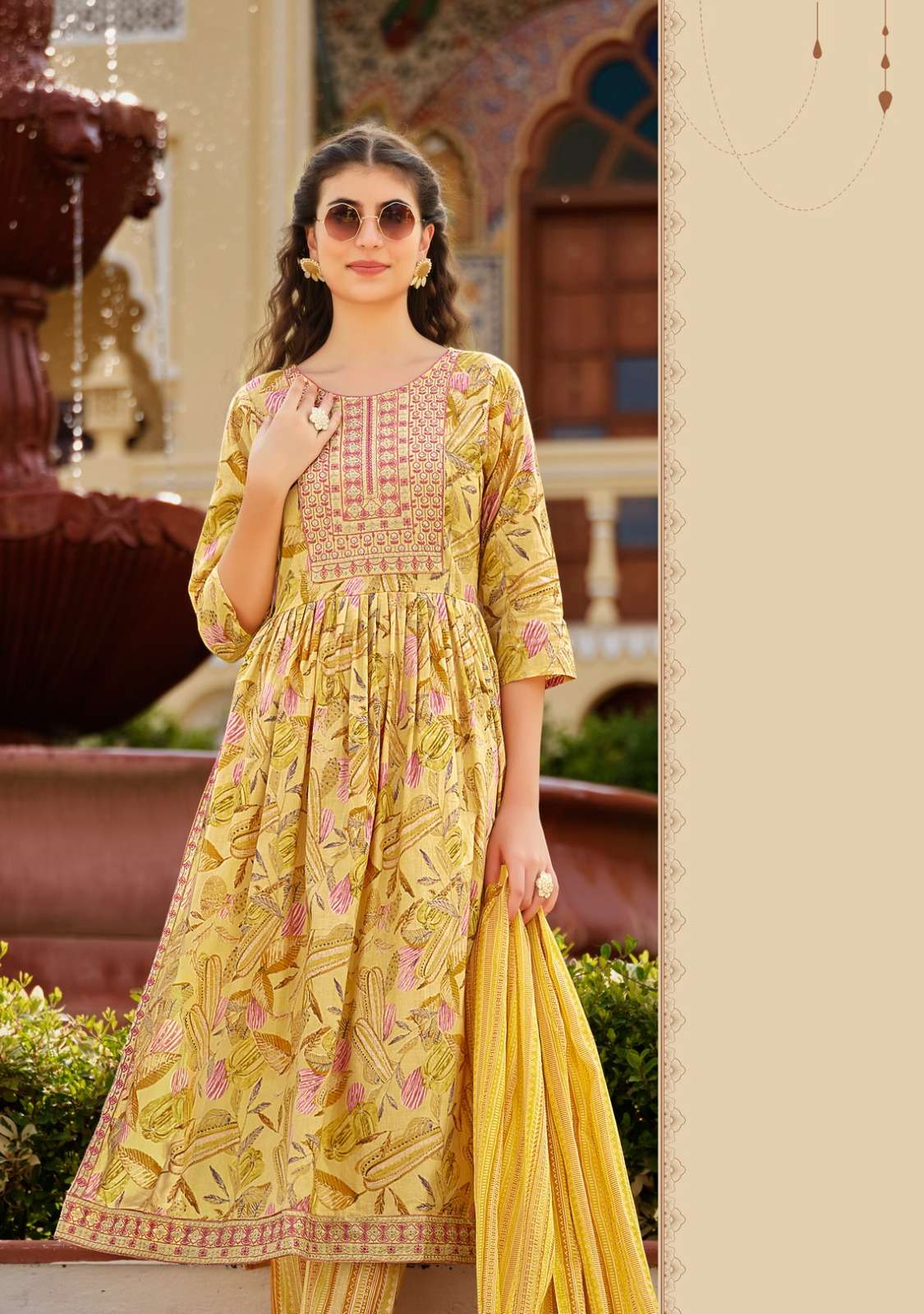 RADHIKA LIFESTYLE GULAAL vol - 2 NAYRA CUT GOWN Kurti Wholesale catalog