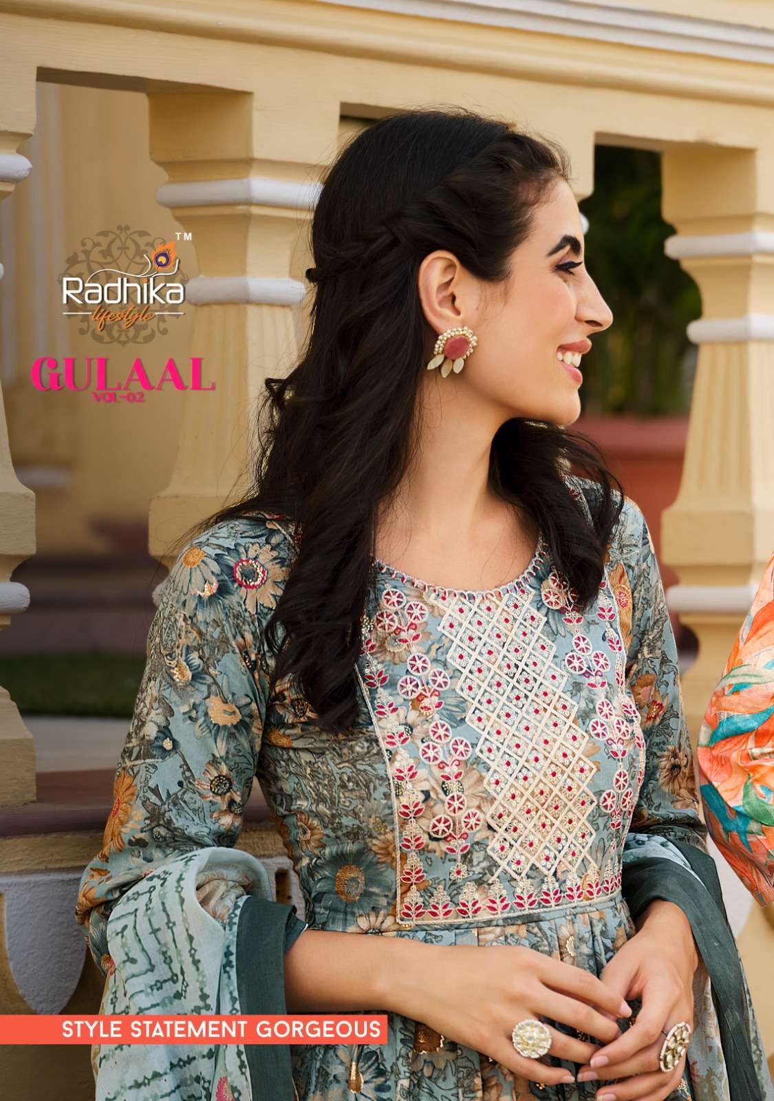 RADHIKA LIFESTYLE GULAAL vol - 2 NAYRA CUT GOWN Kurti Wholesale catalog