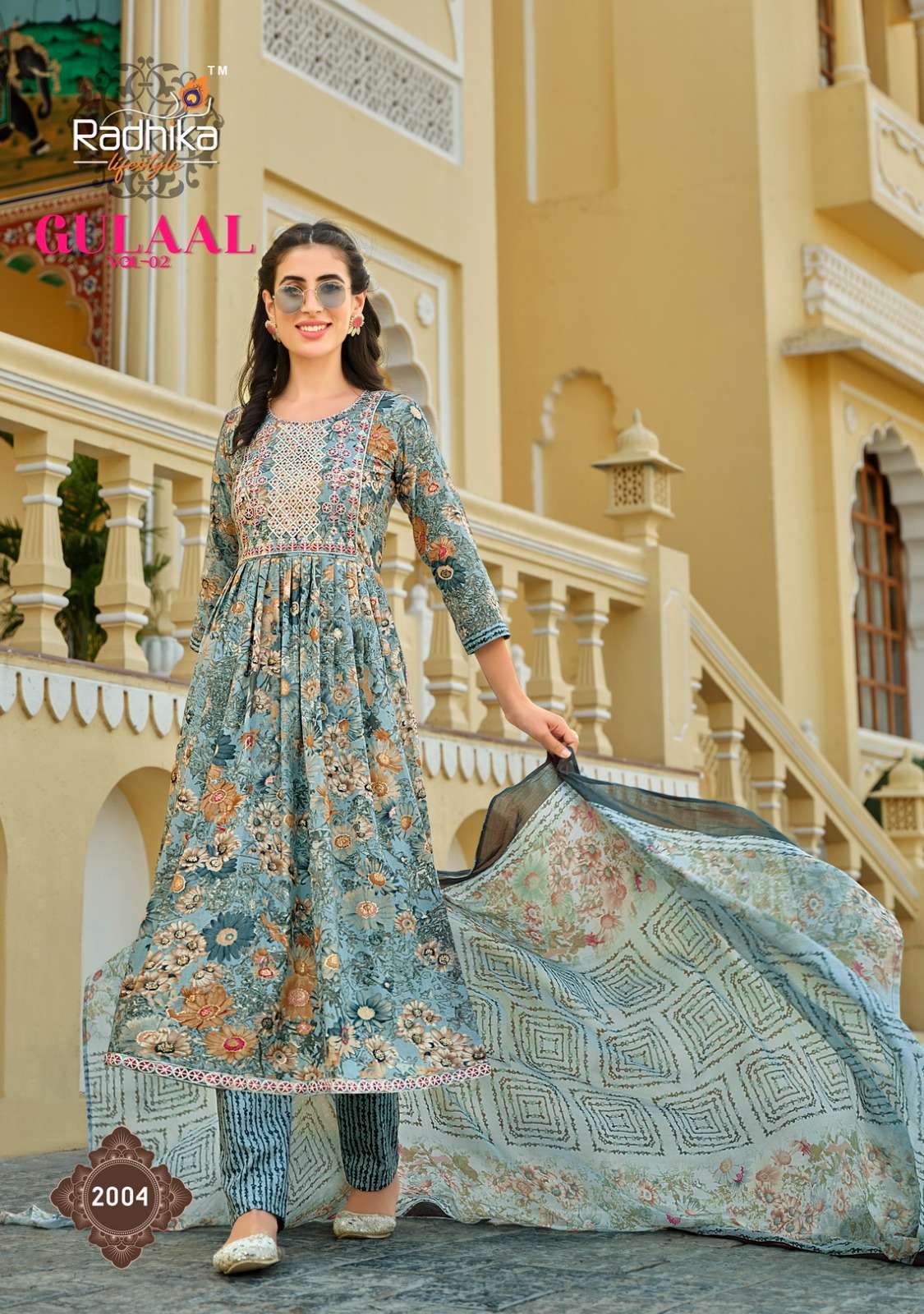 RADHIKA LIFESTYLE GULAAL vol - 2 NAYRA CUT GOWN Kurti Wholesale catalog