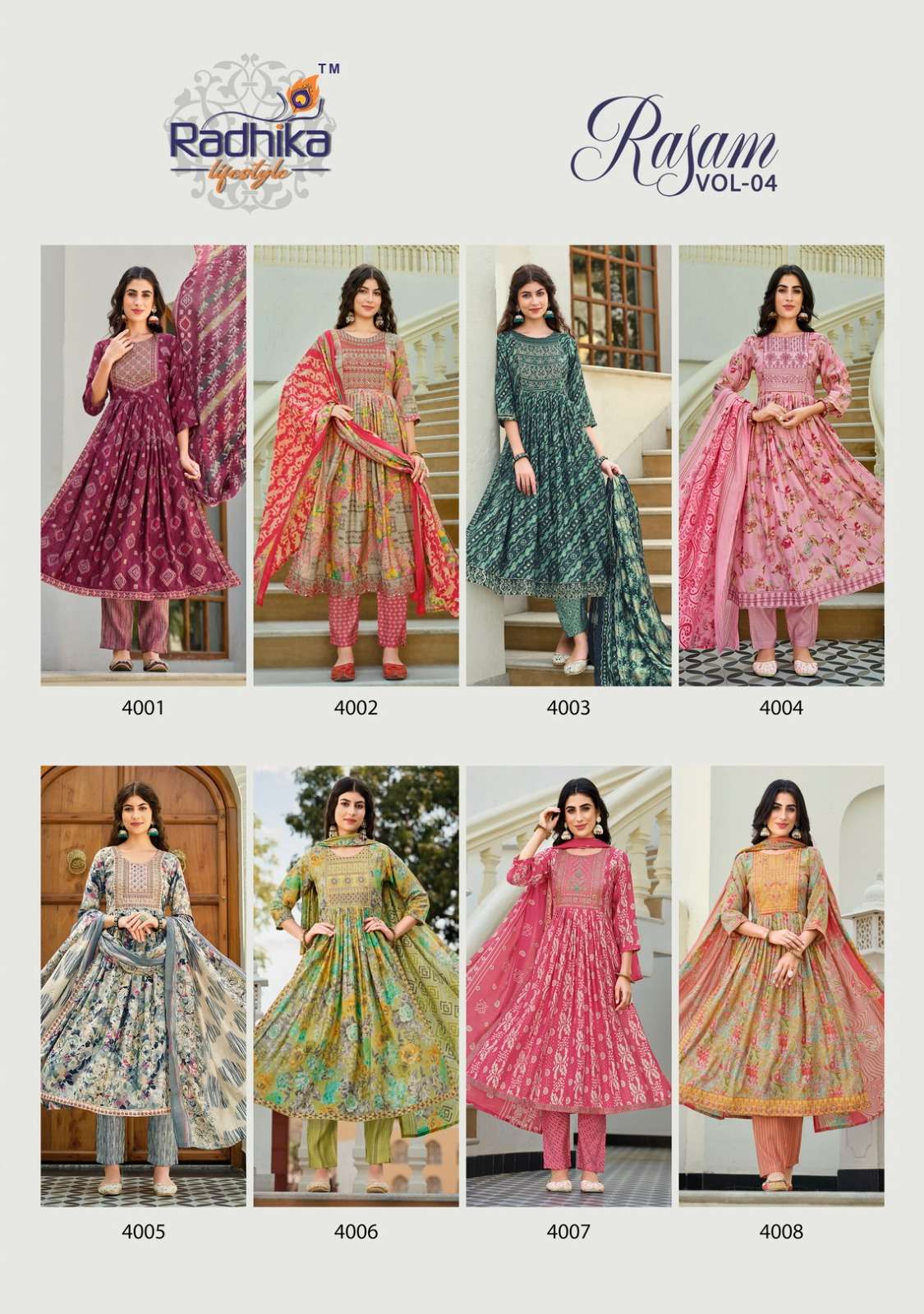 RADHIKA RASAM vol - 4 NAYRA CUT GOWN  Wholesale catalog
