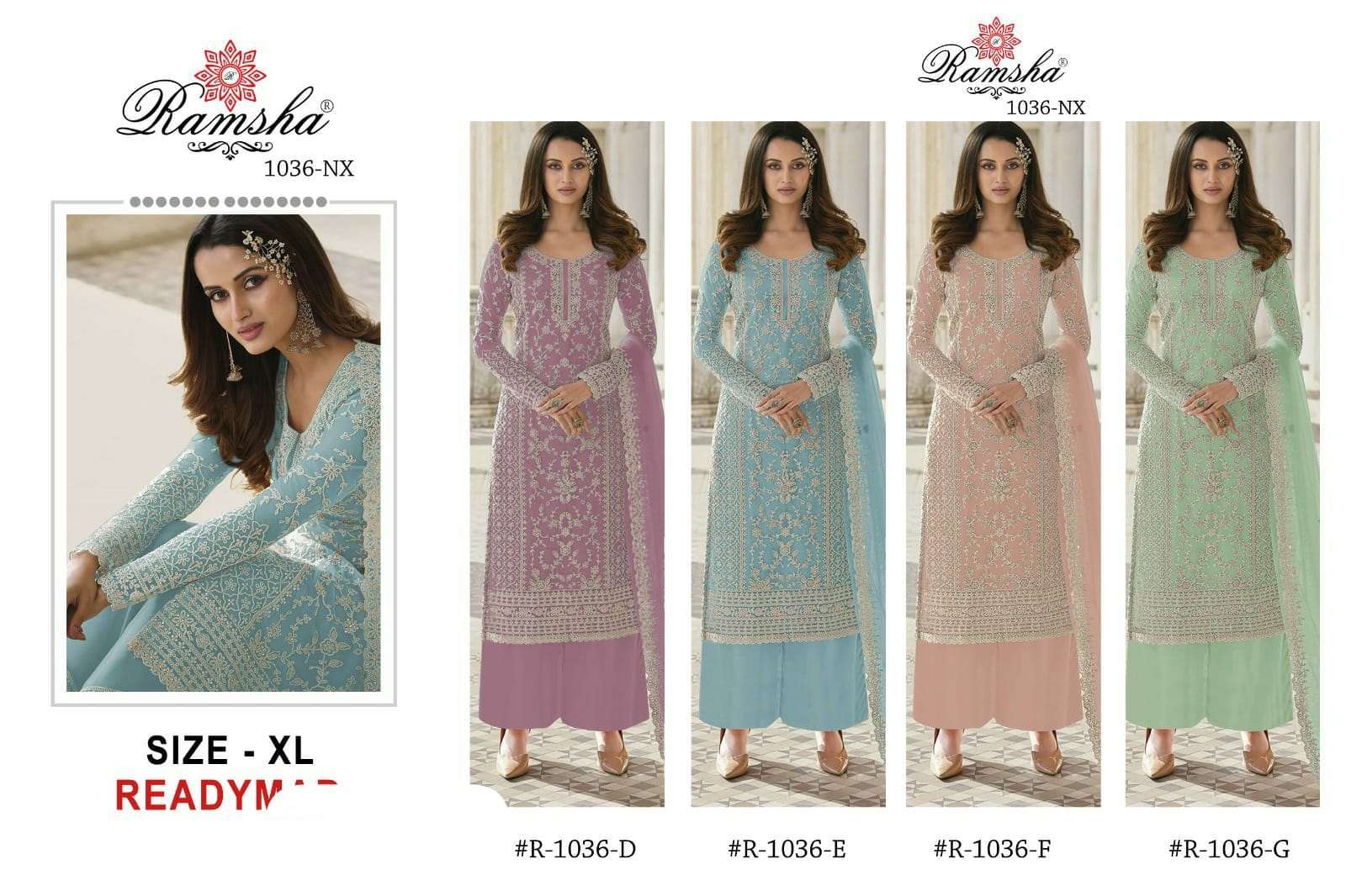Ramsha R 1036 Readymade Designer Pakistani Suit Wholesale catalog