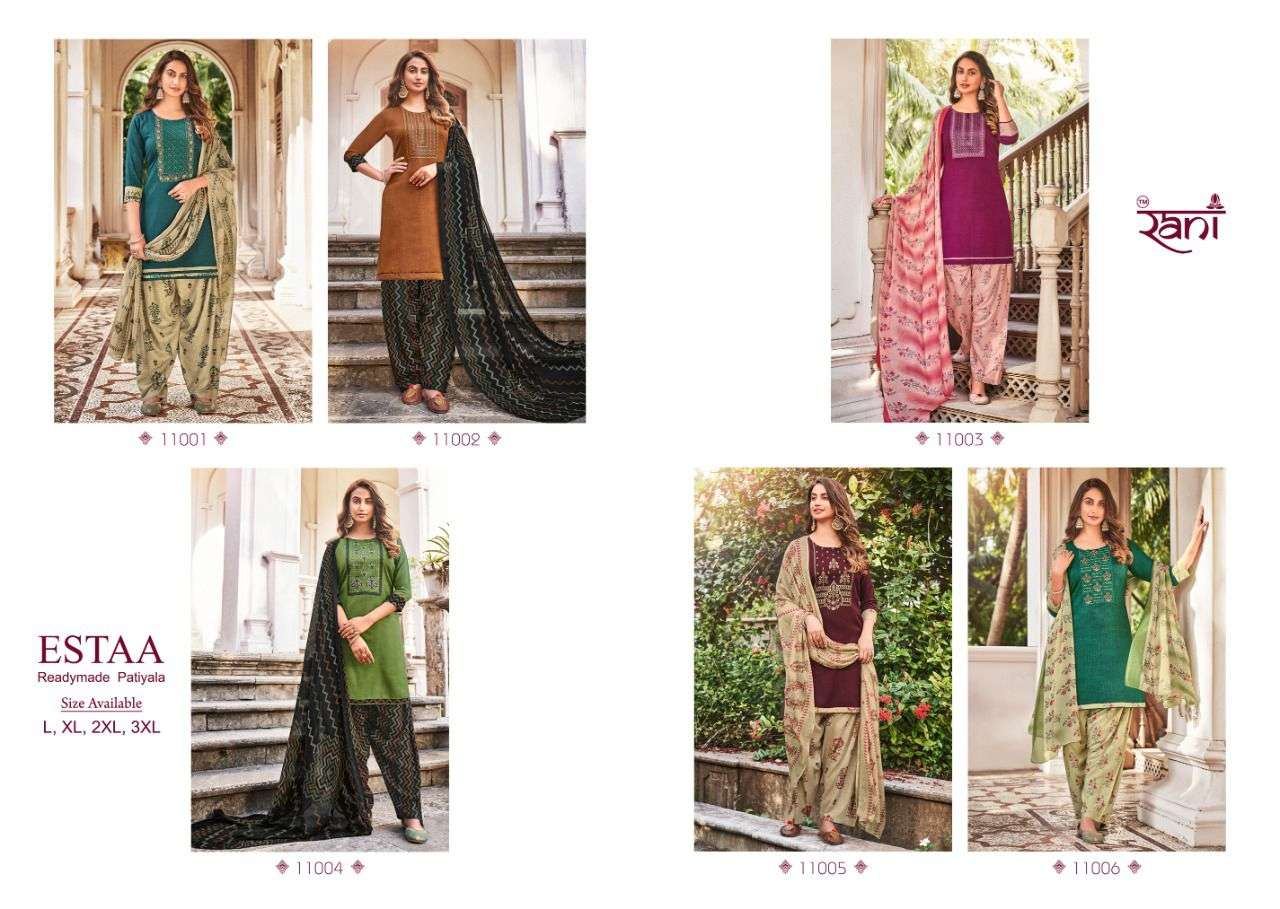 RANI GROUP ESTAA- PATIYALA Reyon Kurti Wholesale catalog 