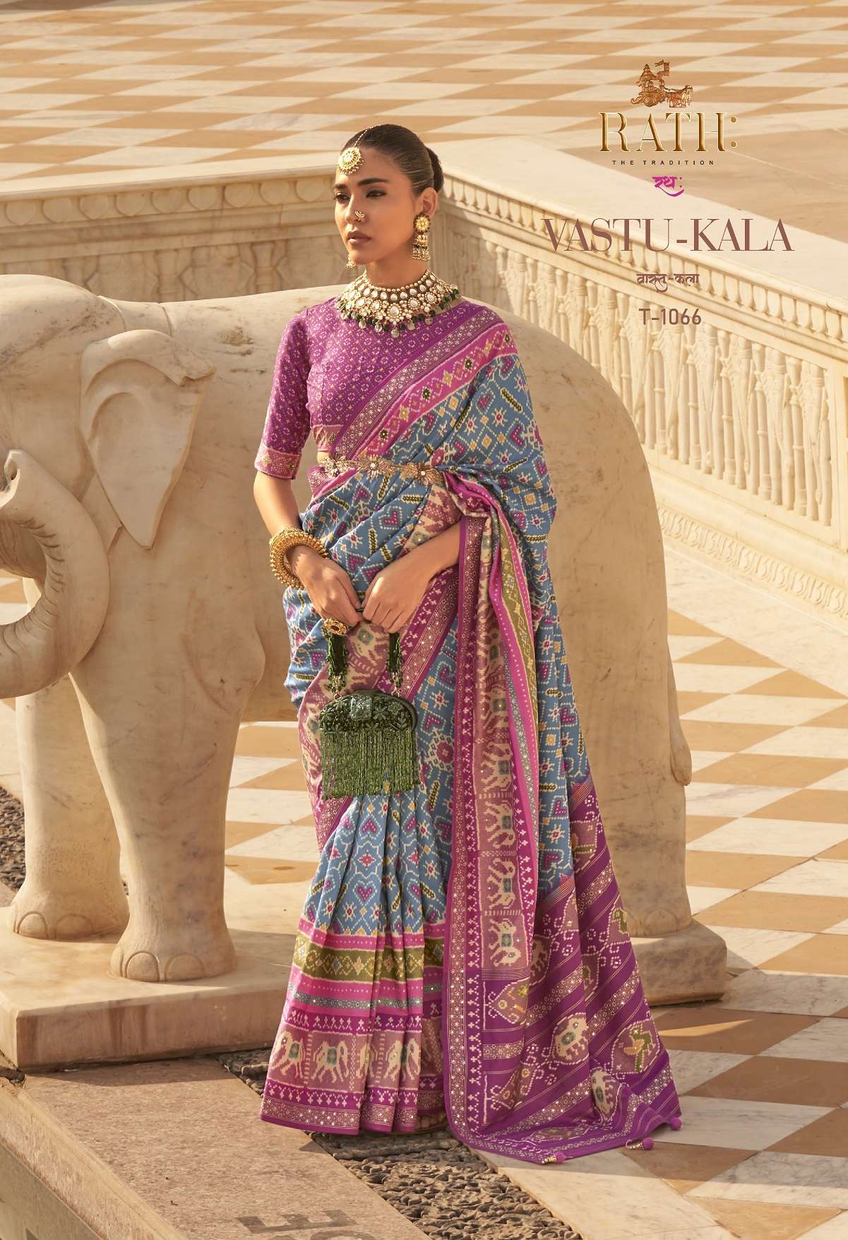 Rath Vastukala Patola Silk Designer Saree Wholesale catalog