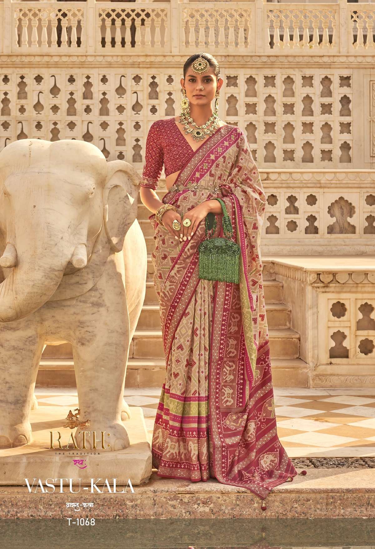 Rath Vastukala Patola Silk Designer Saree Wholesale catalog