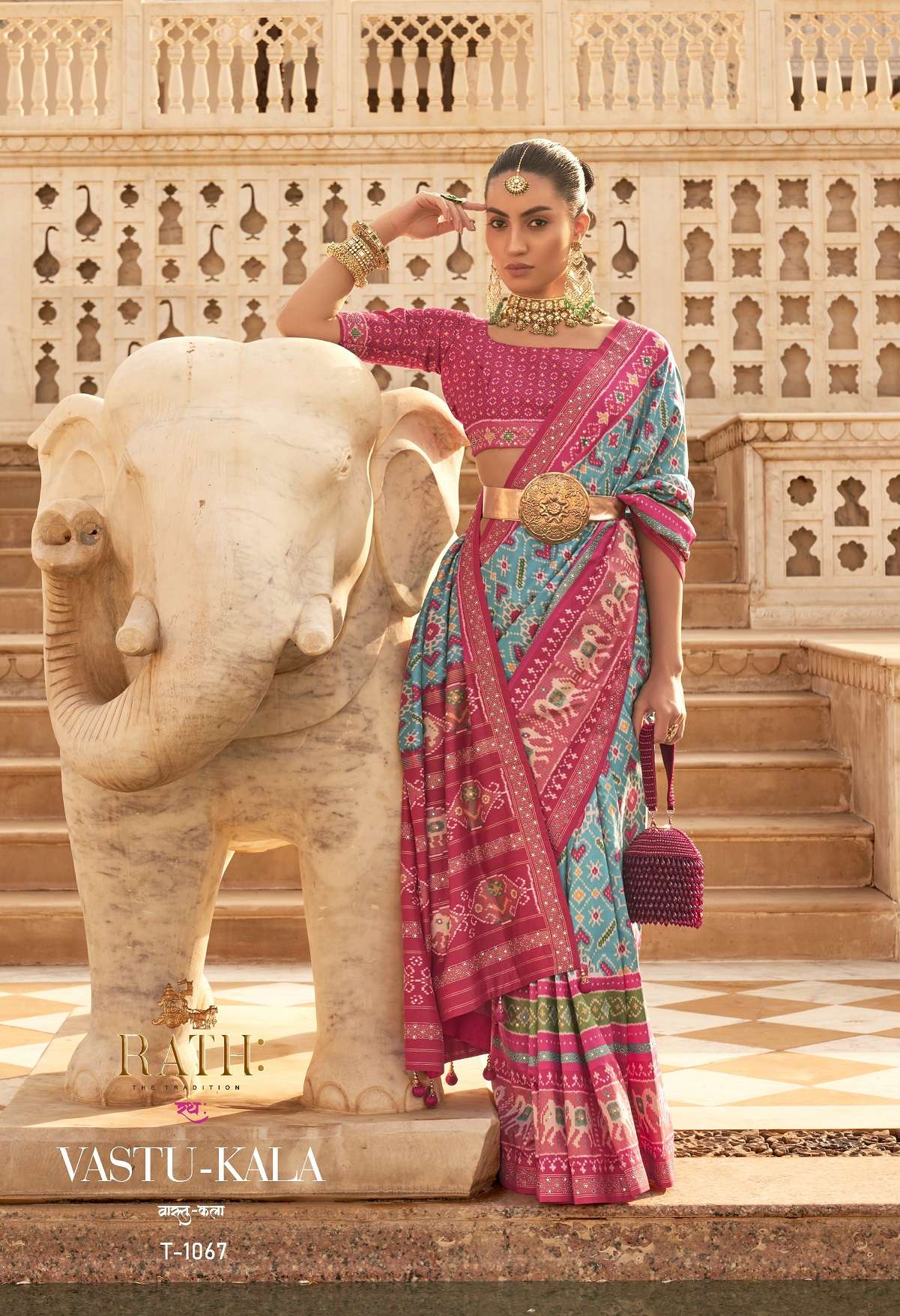 Rath Vastukala Patola Silk Designer Saree Wholesale catalog