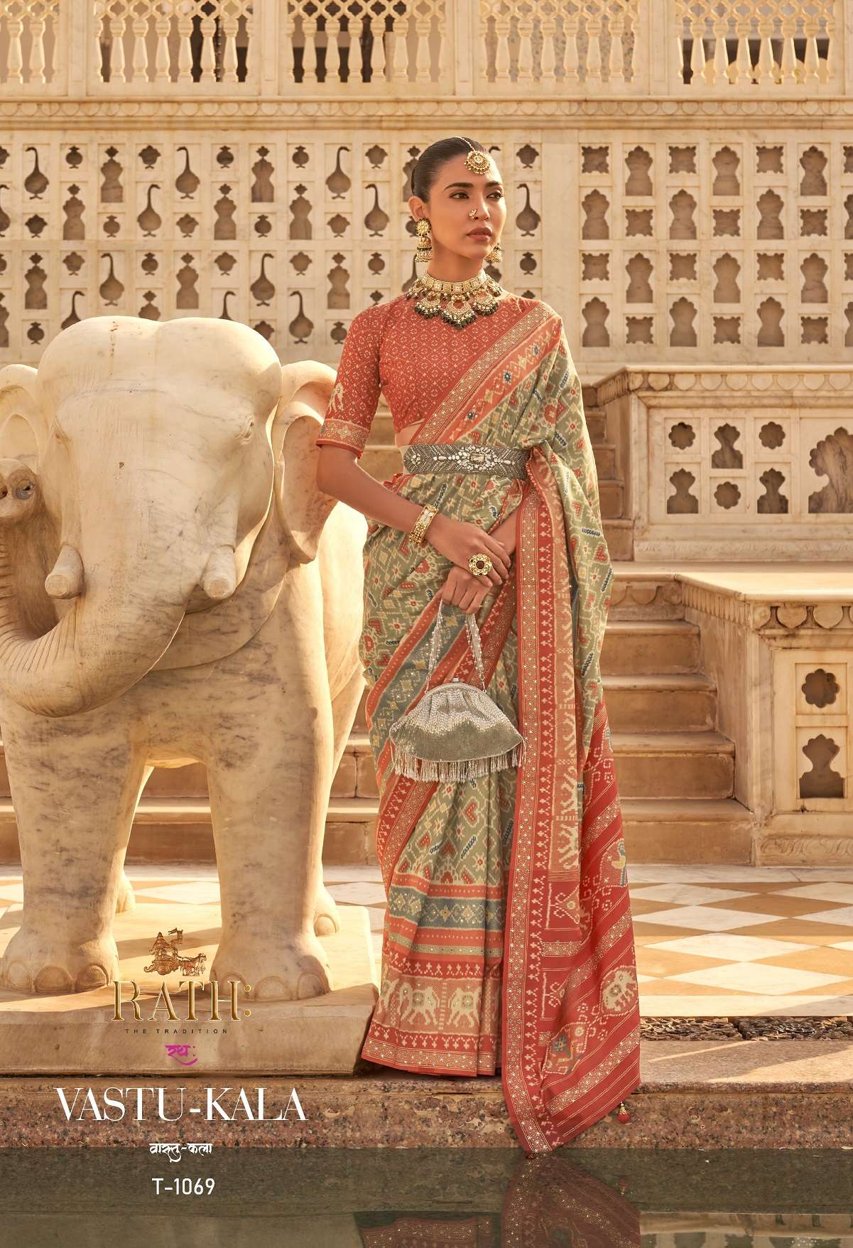 Rath Vastukala Patola Silk Designer Saree Wholesale catalog