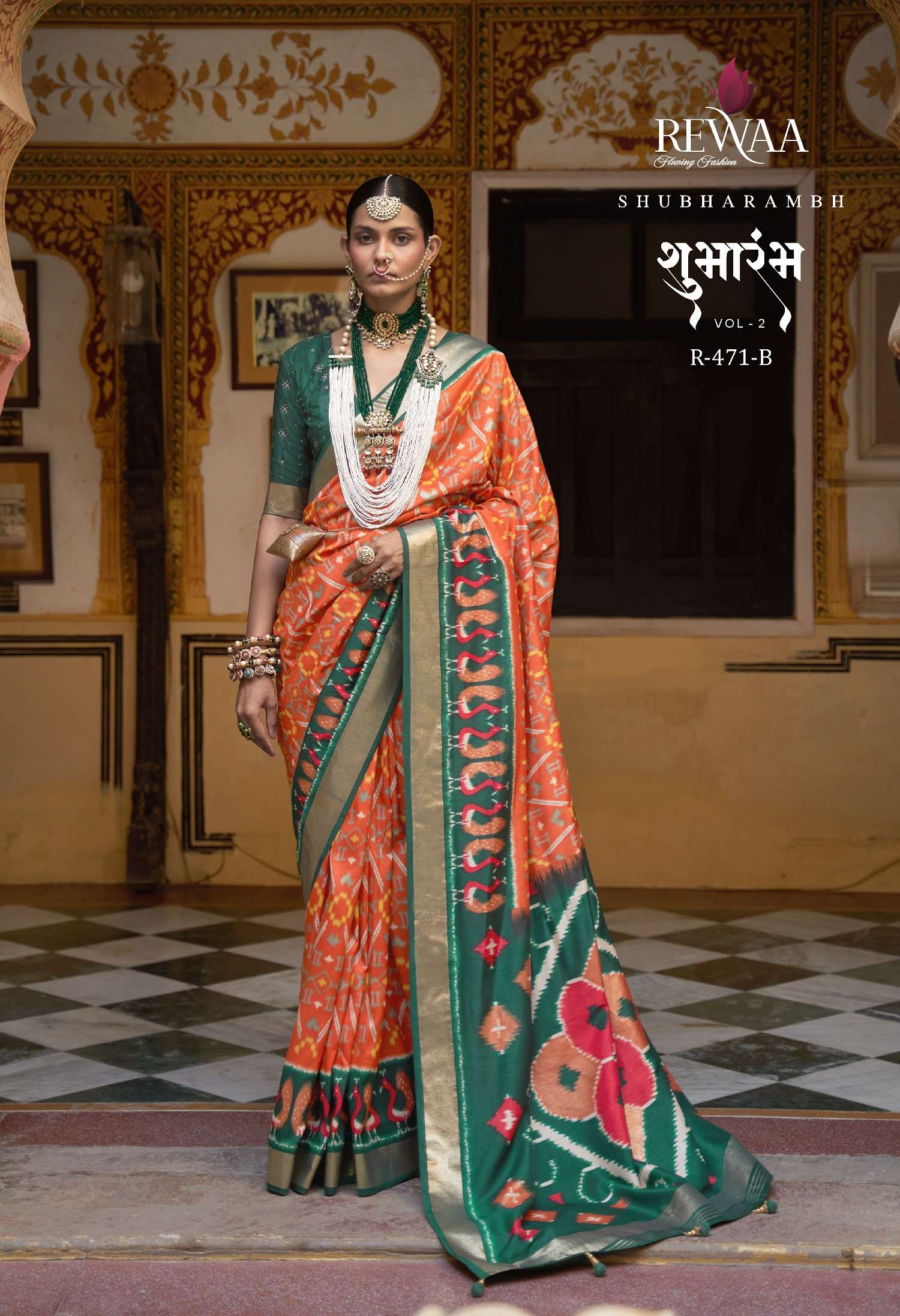 Rewaa Shubharambh Vol 2 Designer Silk Blend Sarees Wholesale catalog