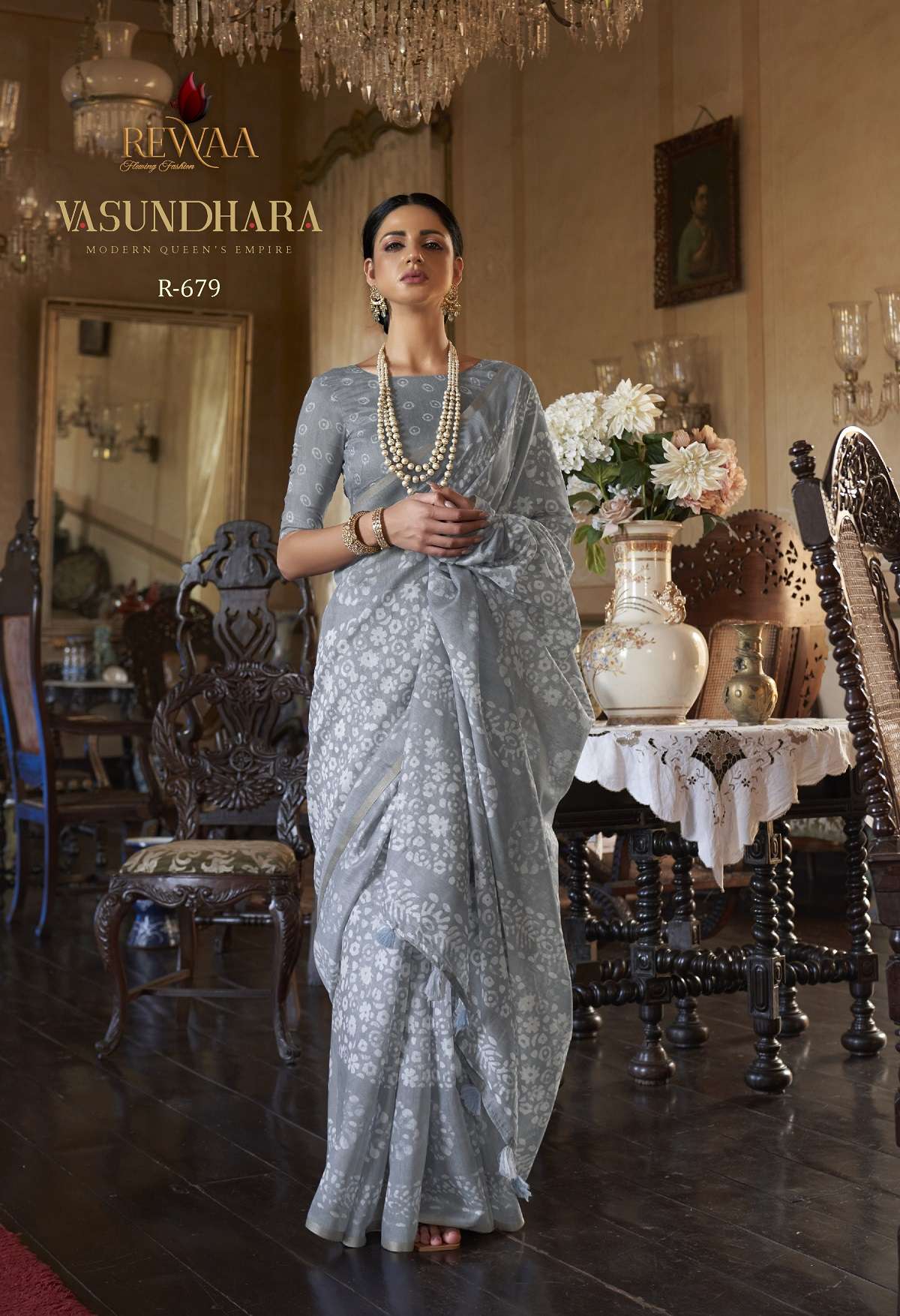 Rewaa Vasundhara Cotton Printed Designer Saree Wholesale catalog