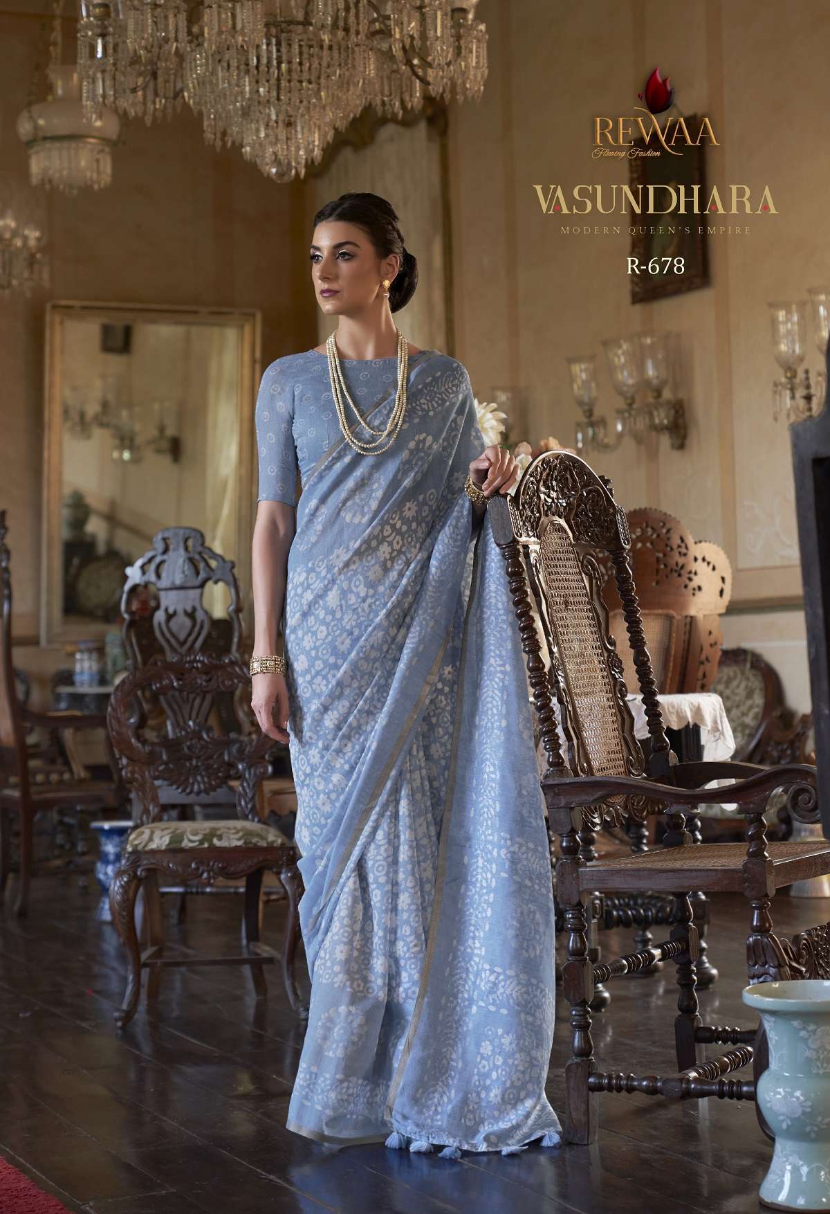 Rewaa Vasundhara Cotton Printed Designer Saree Wholesale catalog