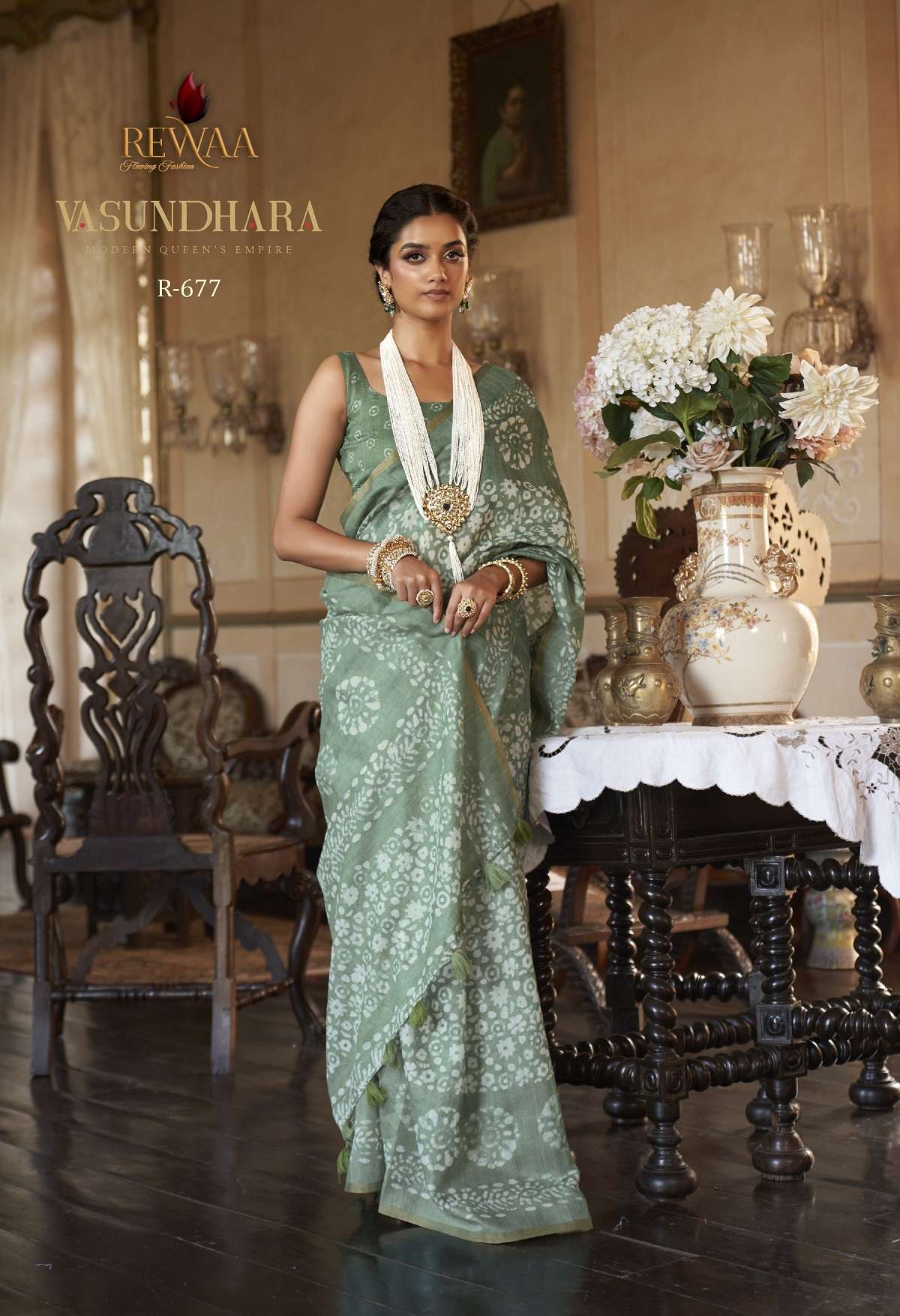 Rewaa Vasundhara Cotton Printed Designer Saree Wholesale catalog