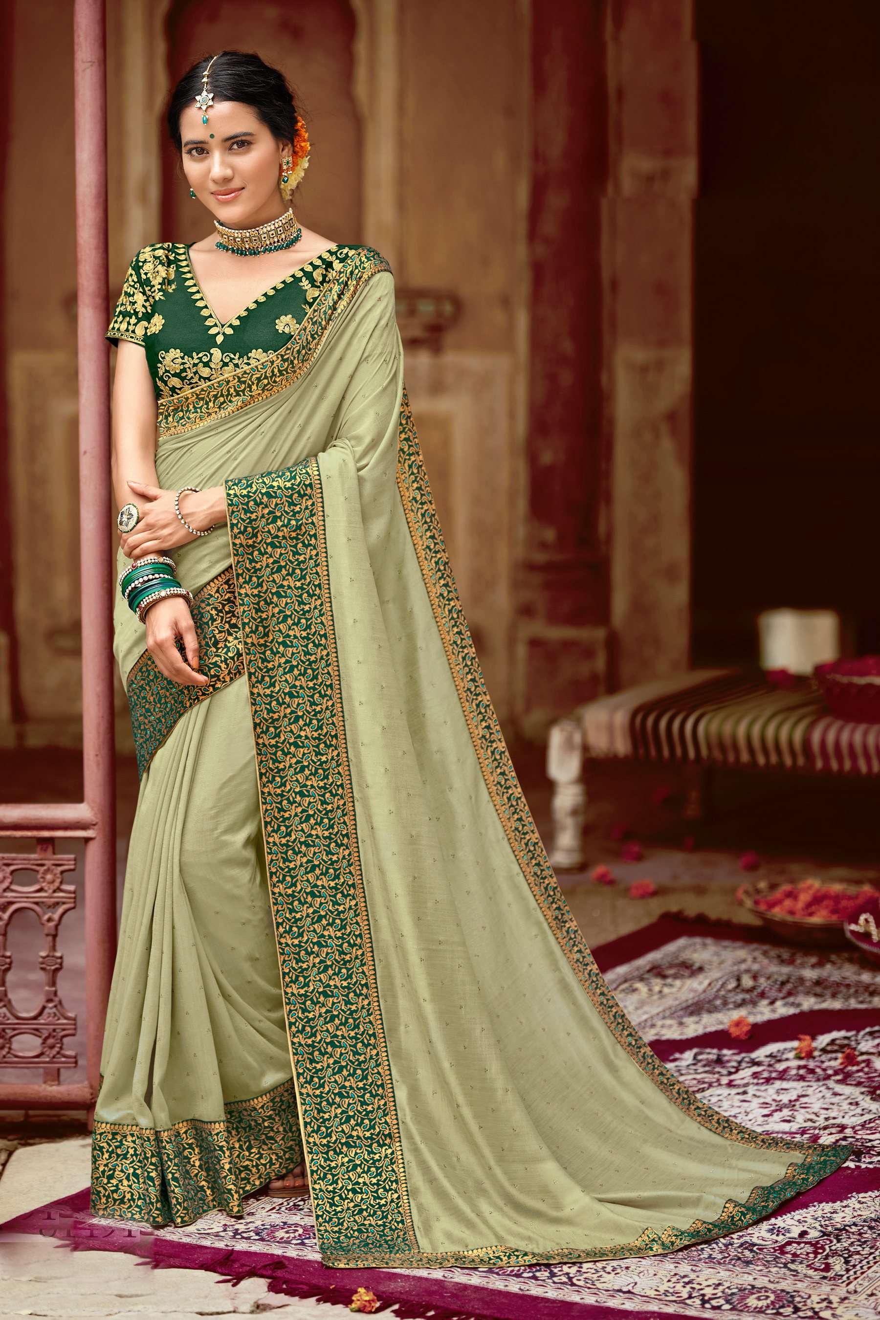 Rosy Vol 3 Designer Vichitra Silk Saree Wholesale catalog