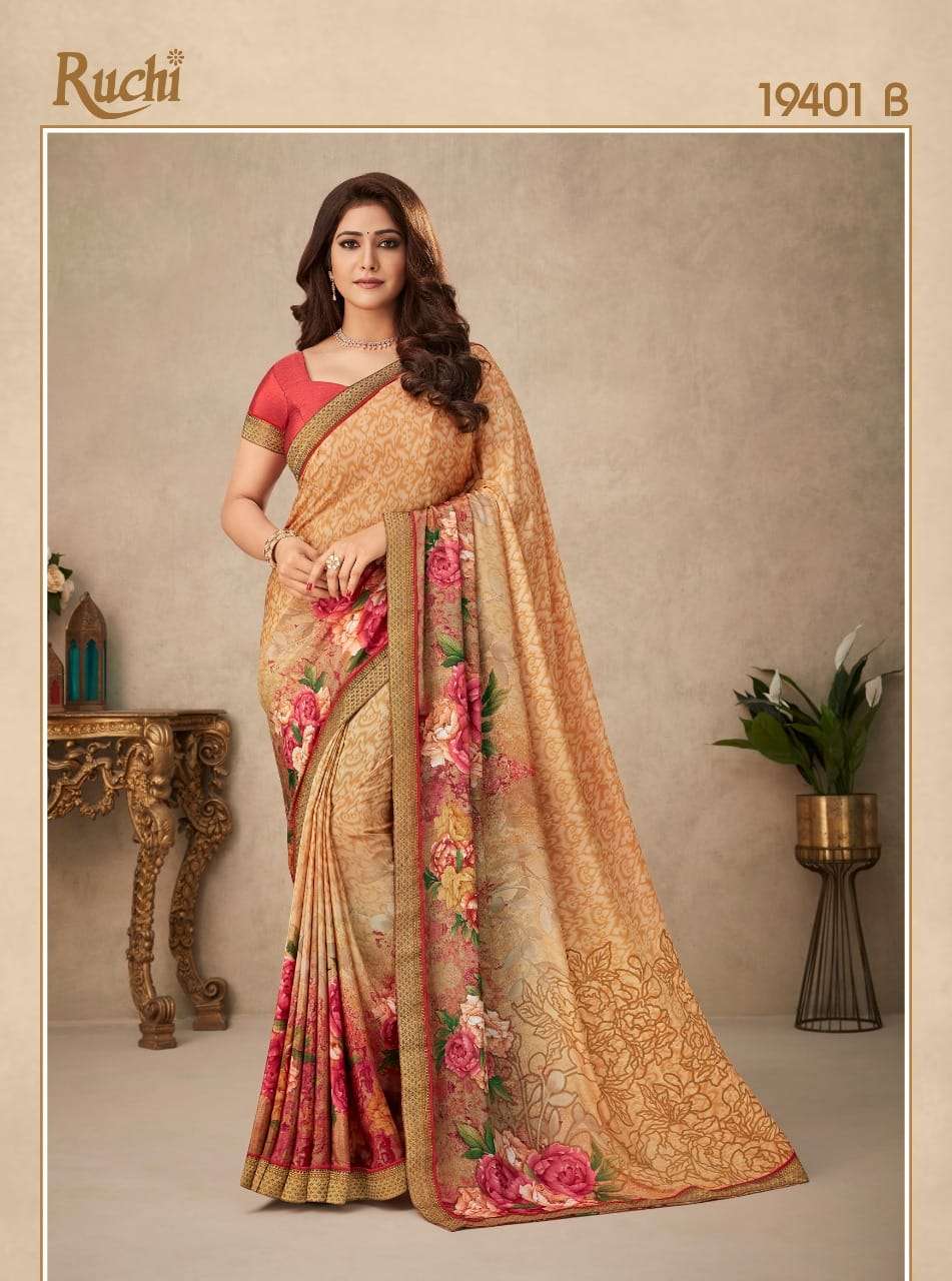 Ruchi Samaira 2 Printed Fancy Silk Saree Wholesale catalog
