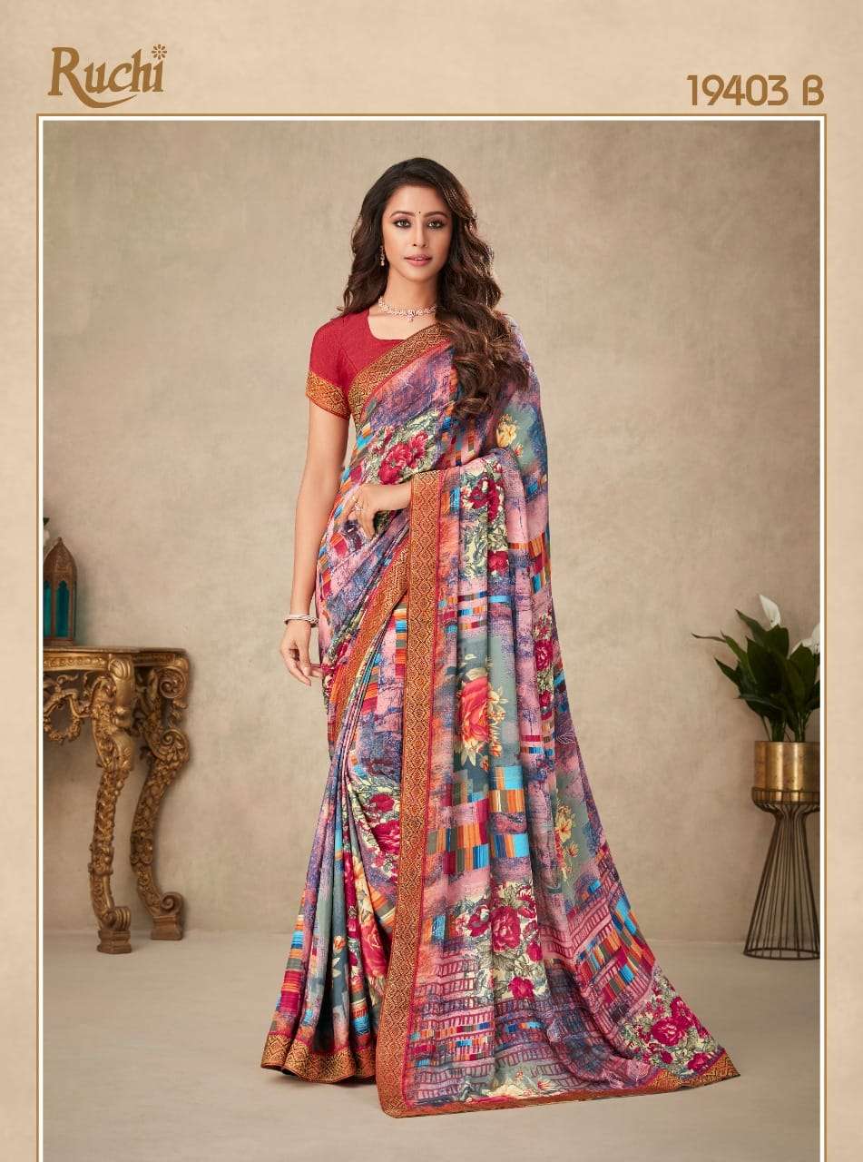 Ruchi Samaira 2 Printed Fancy Silk Saree Wholesale catalog