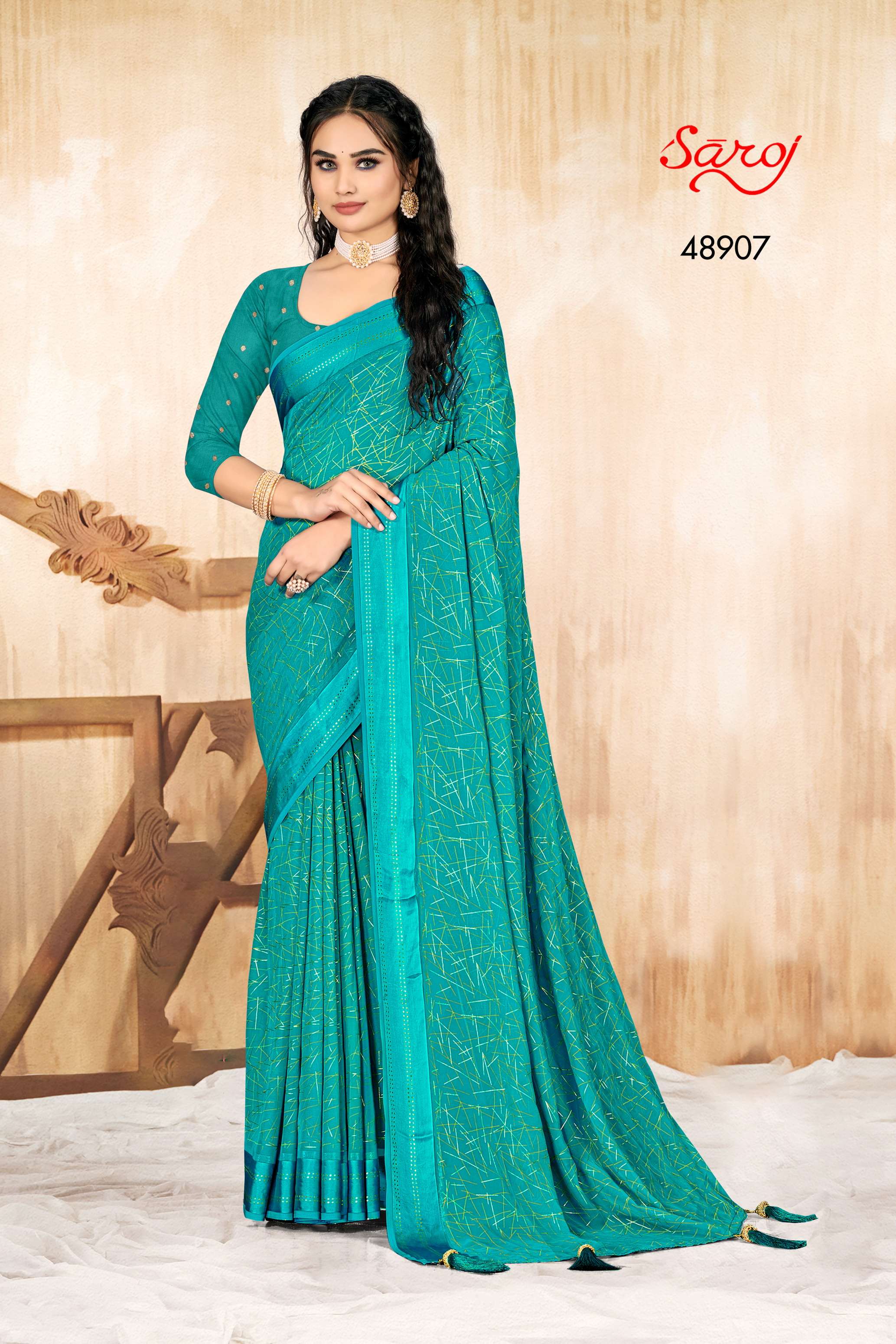 Saroj Moksha Vol-4 Designer Georgette Saree Wholesale catalog