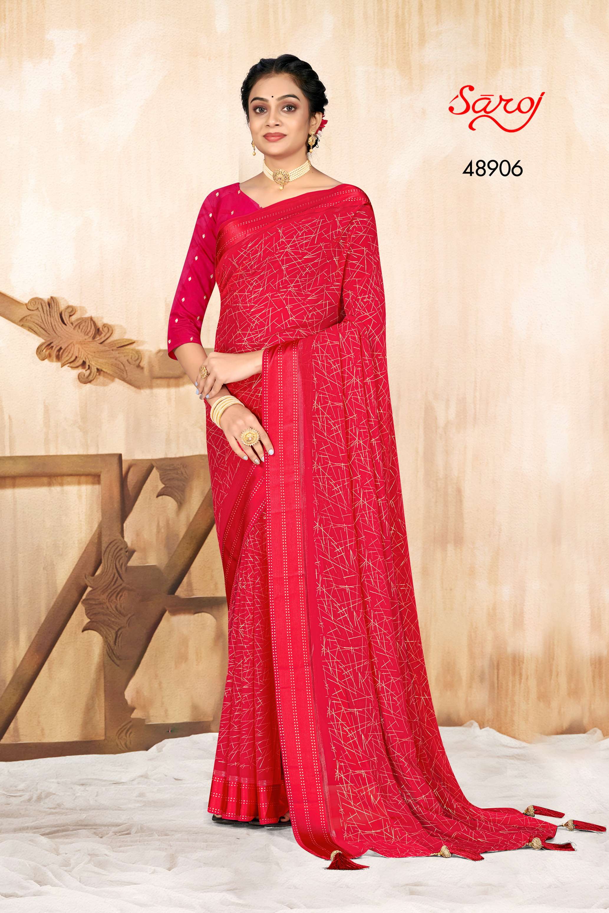Saroj Moksha Vol-4 Designer Georgette Saree Wholesale catalog