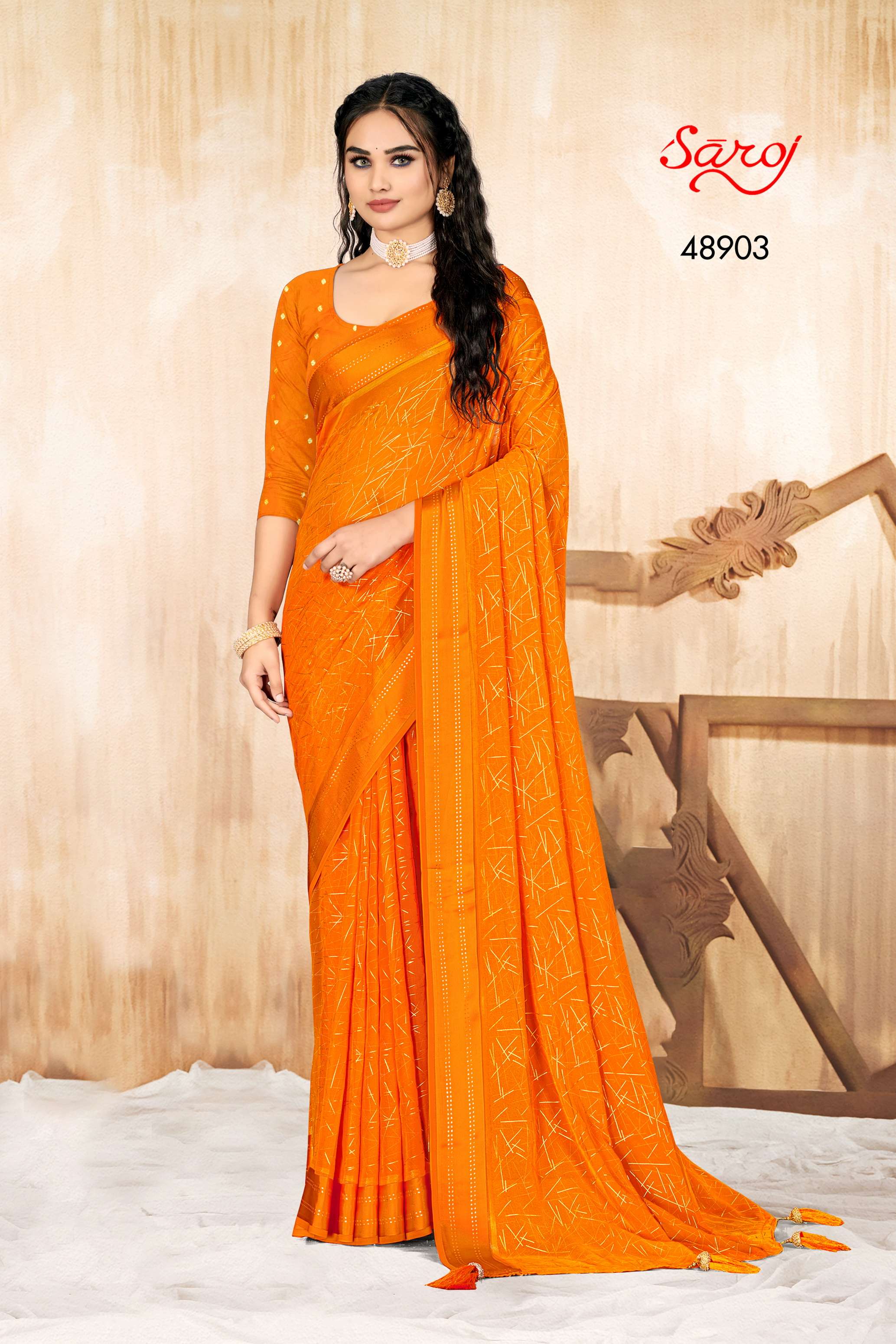 Saroj Moksha Vol-4 Designer Georgette Saree Wholesale catalog