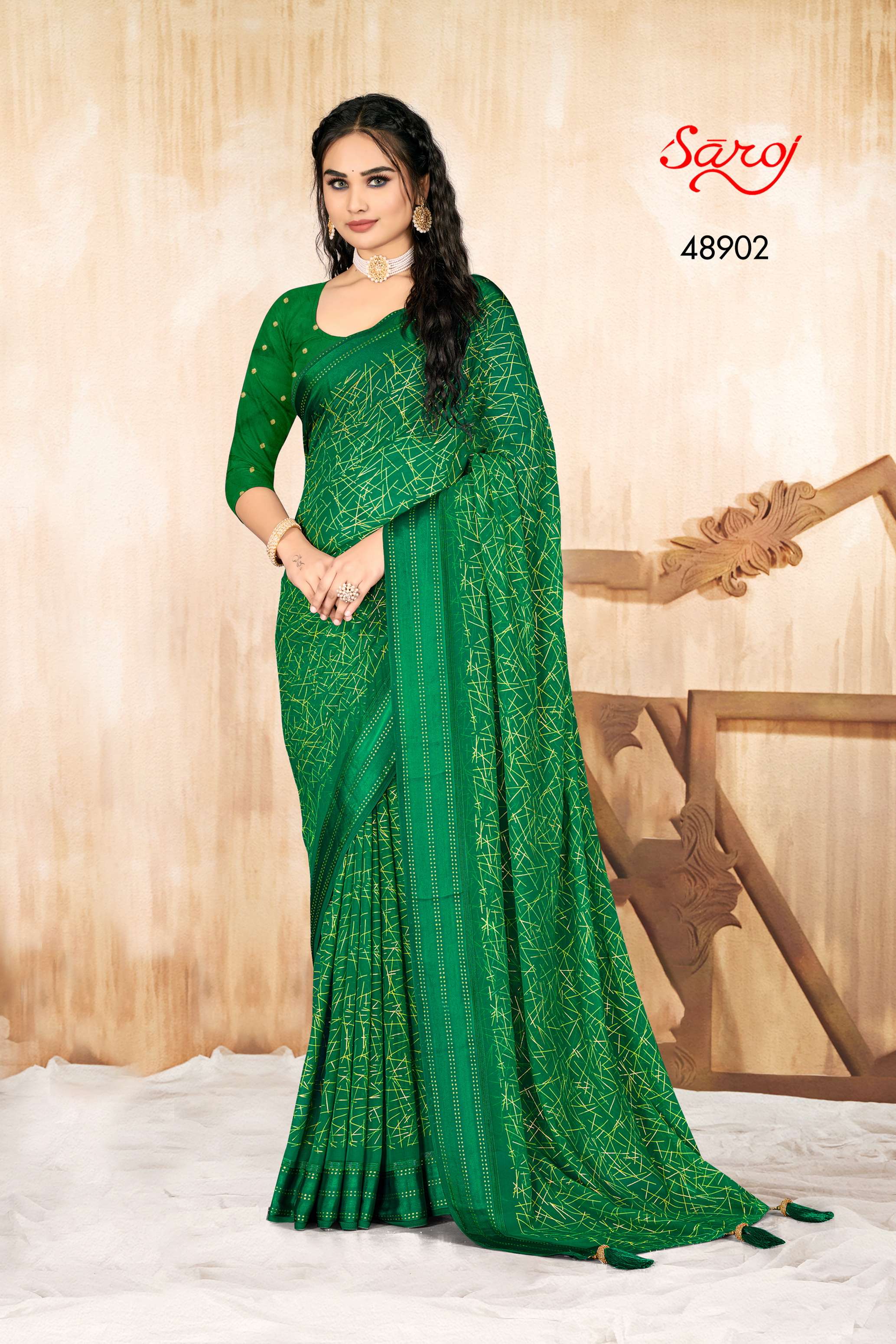 Saroj Moksha Vol-4 Designer Georgette Saree Wholesale catalog