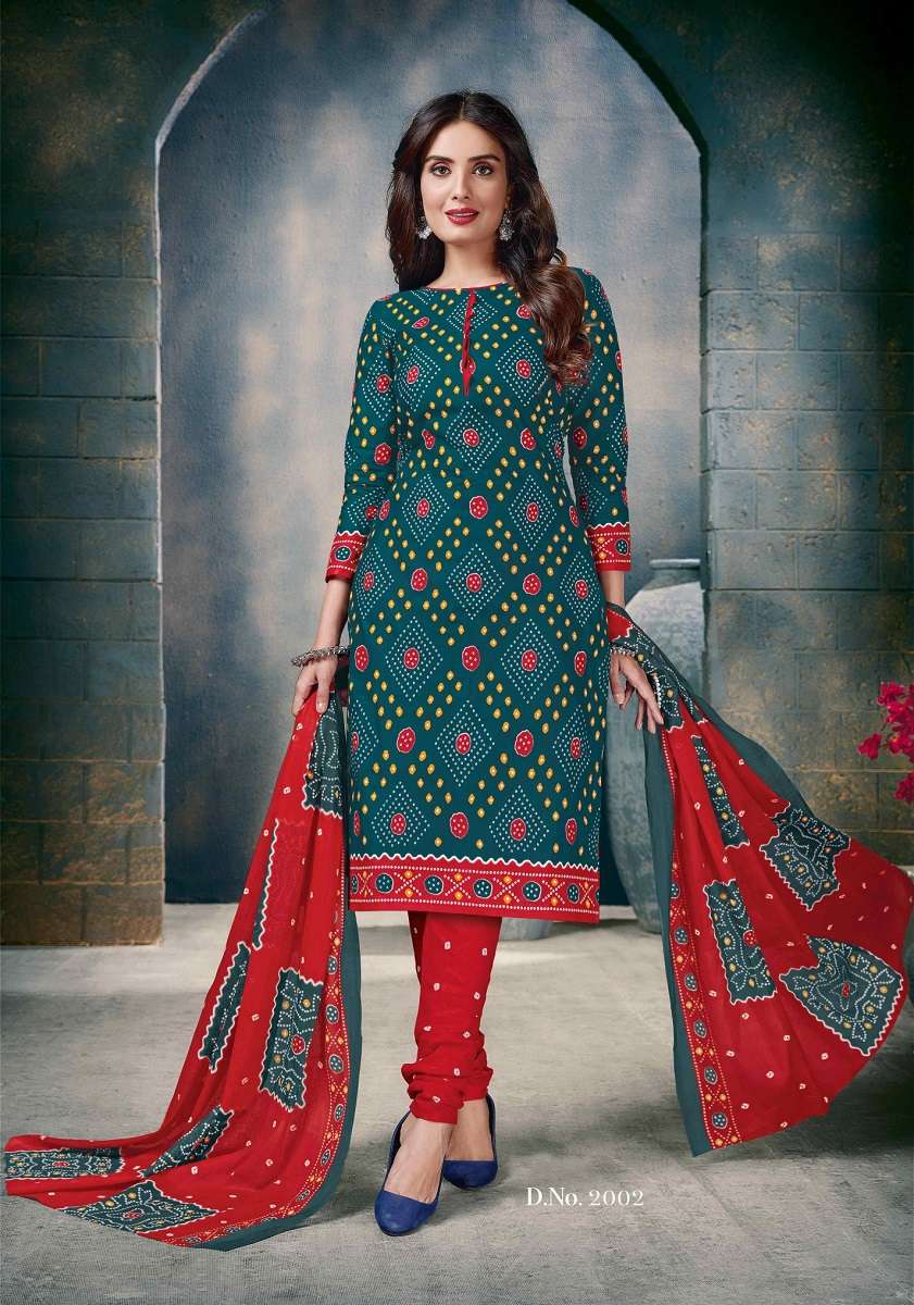 INDIAN DESIGNER BANDHANI SUIT WITH DIGITAL PRINT WITH PANT & DUPATTA FOR  PARTY | eBay