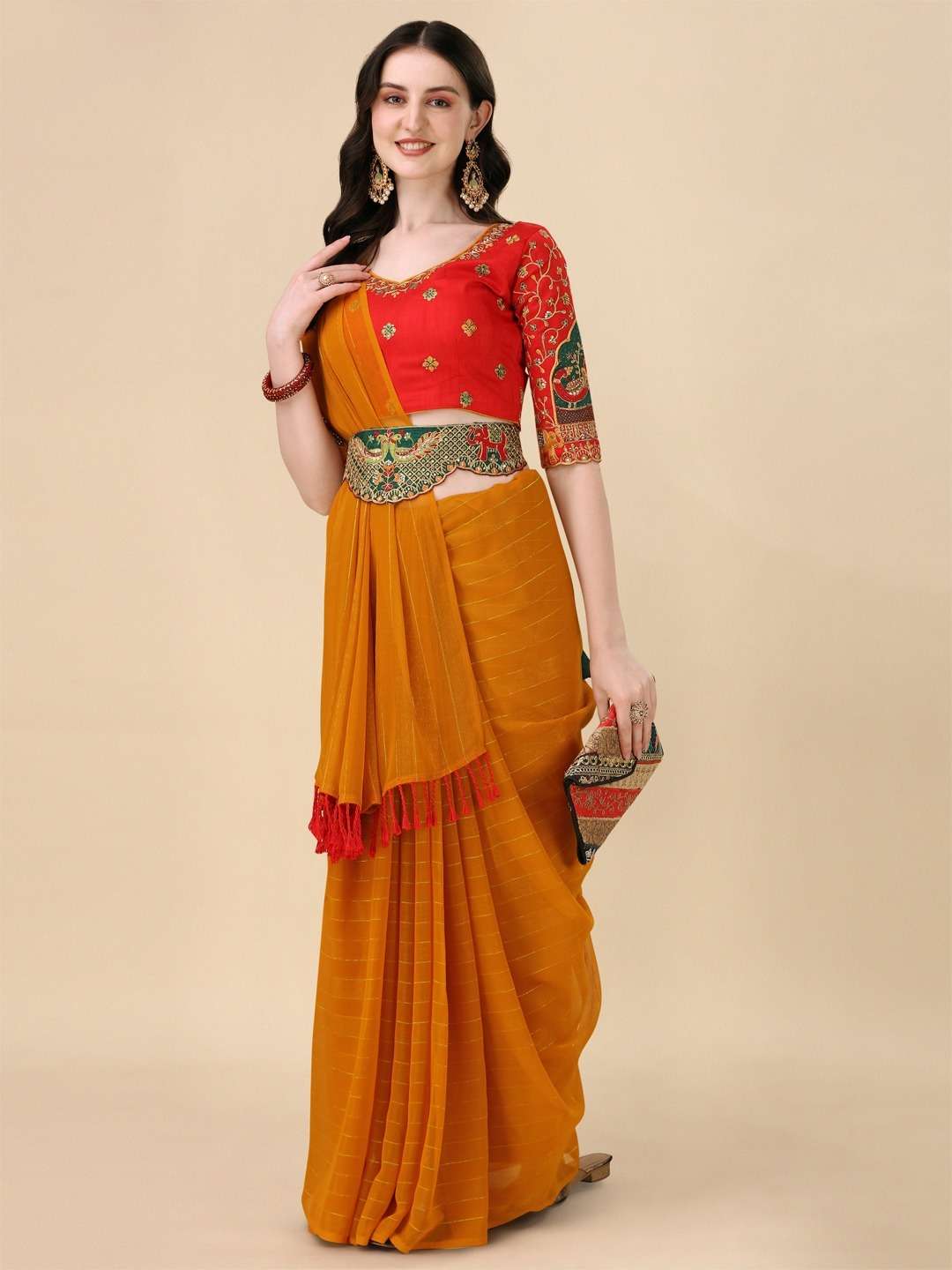 Sc Georgette Sequence Worked Designer Saree Wholesale catalog
