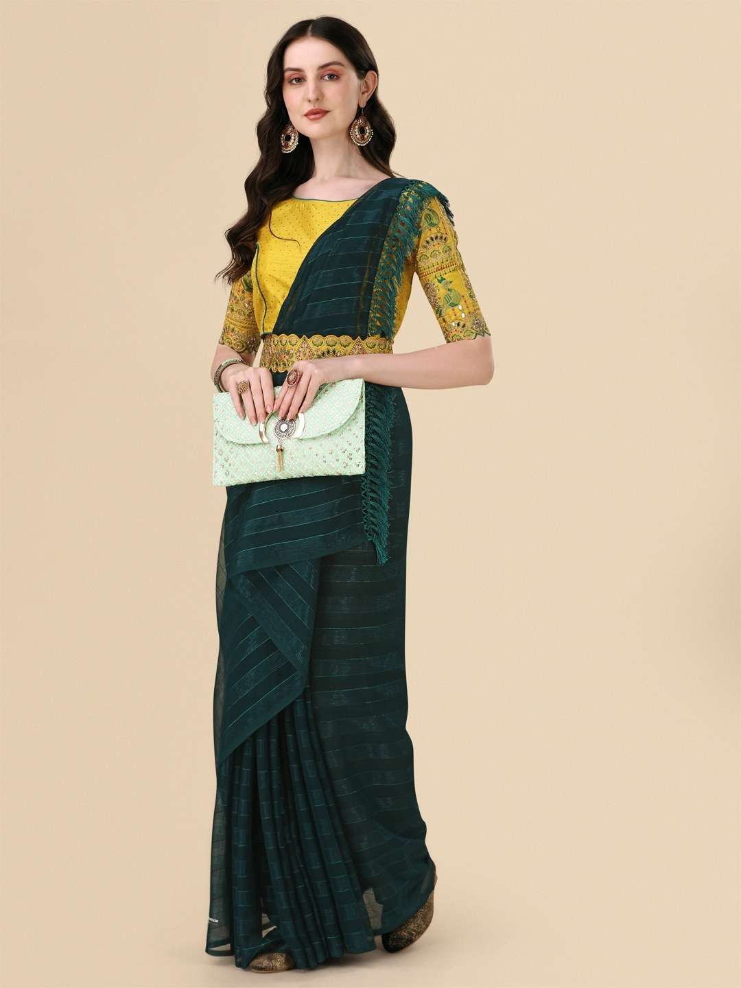 Sc Georgette Sequence Worked Designer Saree Wholesale catalog